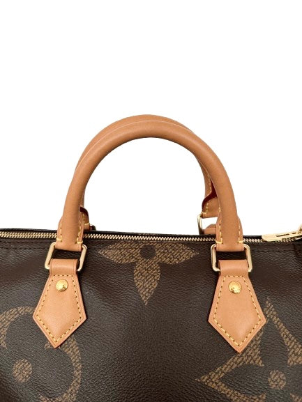 Louis Vuitton Speedy 30 Bandouliere Reverse Giant Monogram Bag