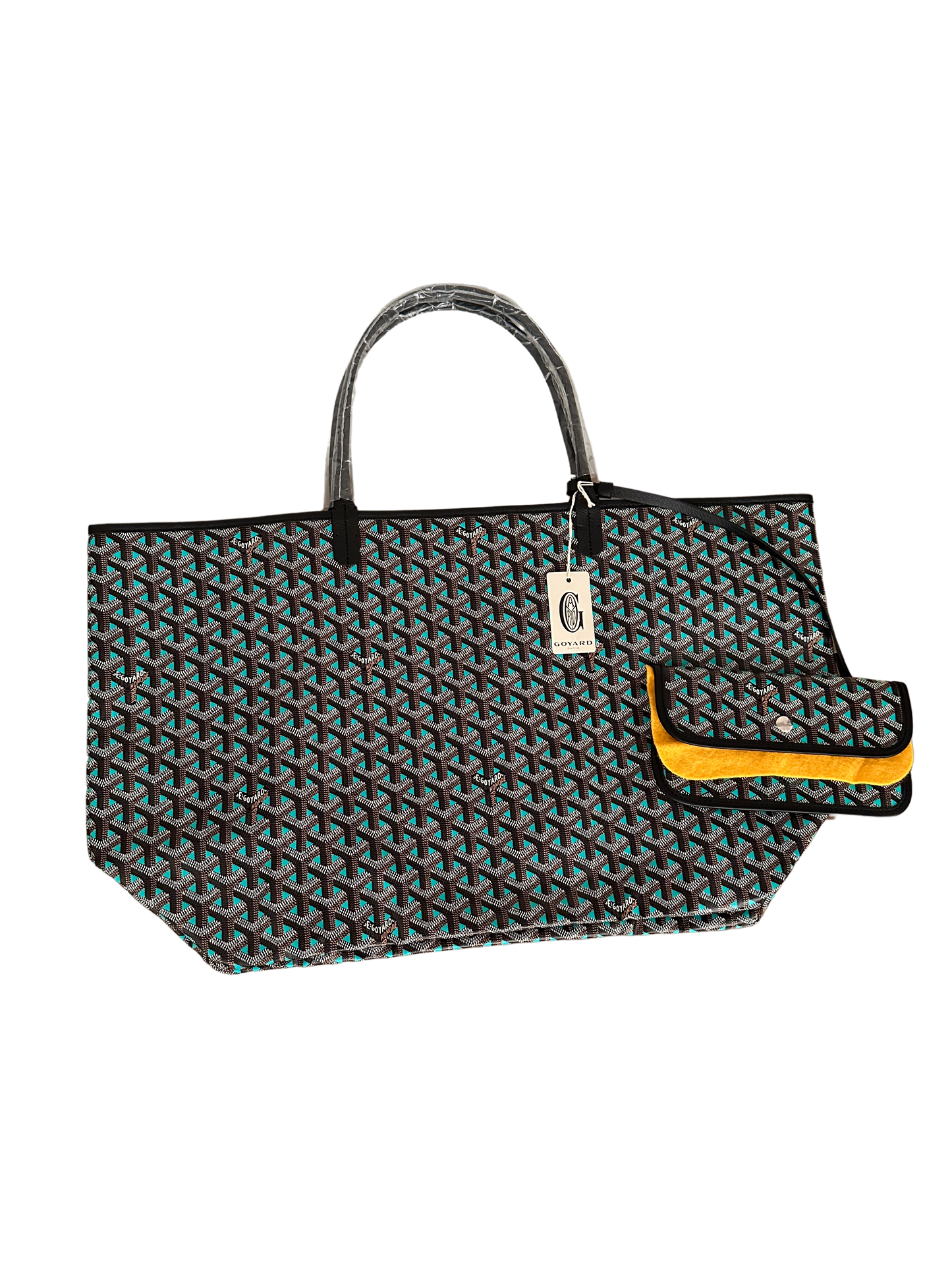 Goyard Saint Louis Claire Voie GM Black Turquoise Blue Opaline Limited Edition