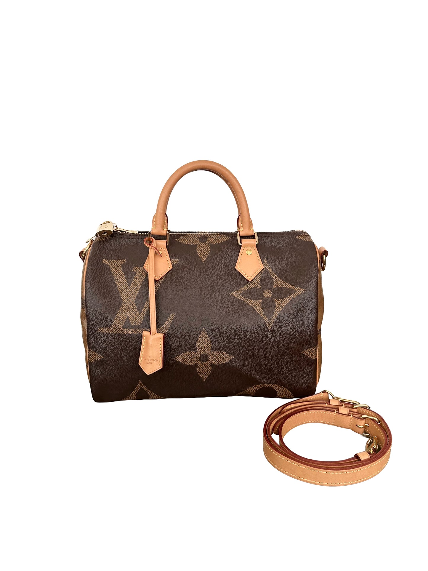 Louis Vuitton Speedy 30 Bandouliere Reverse Giant Monogram Bag