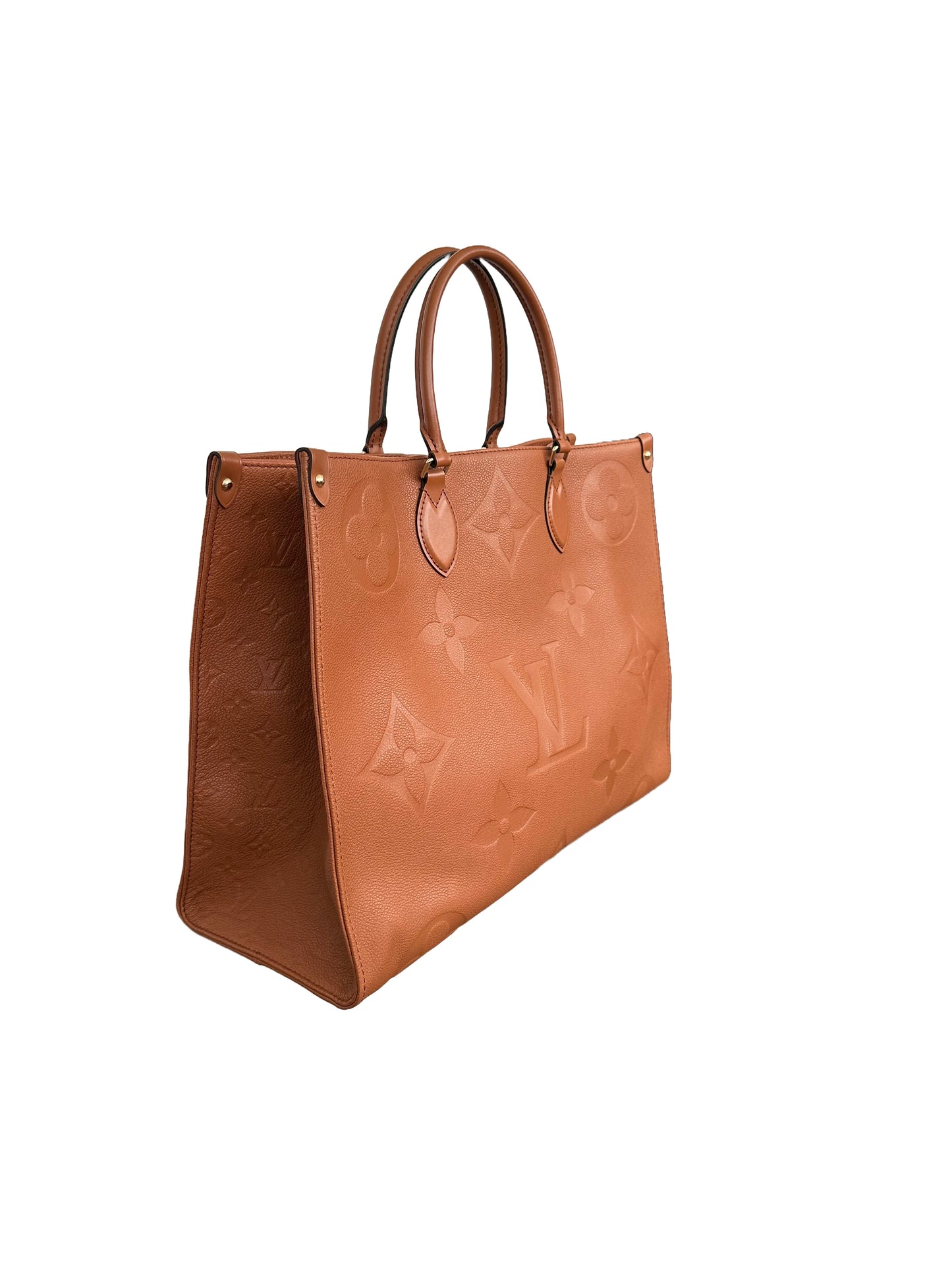 Louis Vuitton Empreinte Monogram Giant OnTheGo GM Tote Bag Cognac
