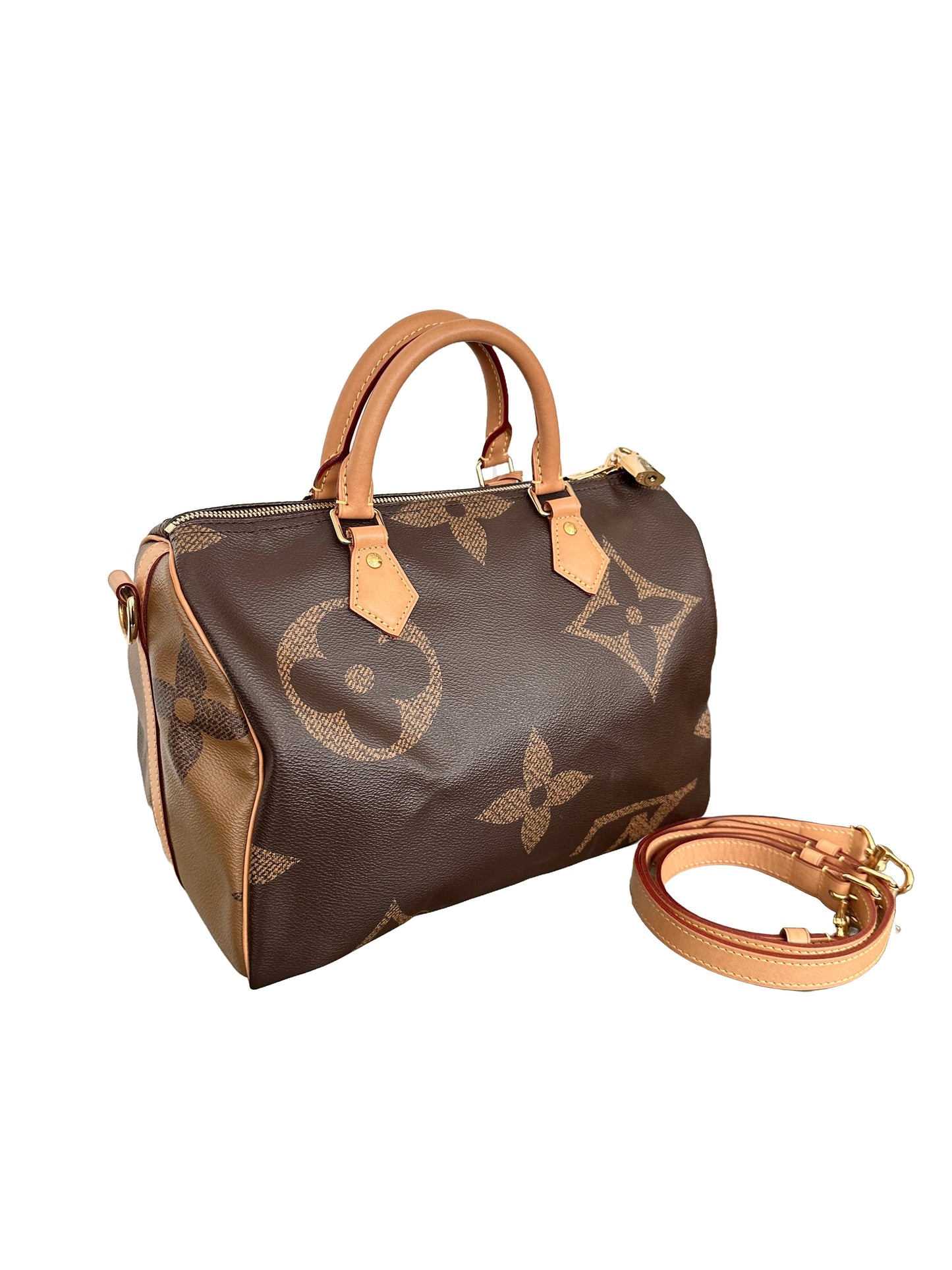 Louis Vuitton Speedy 30 Bandouliere Reverse Giant Monogram Bag
