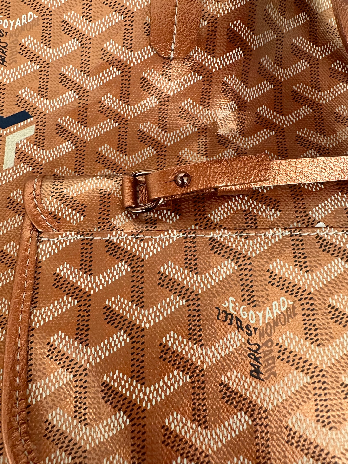 Goyard Precious Metals Saint Louis Tote Coated Canvas PM Rose Pink Gold
