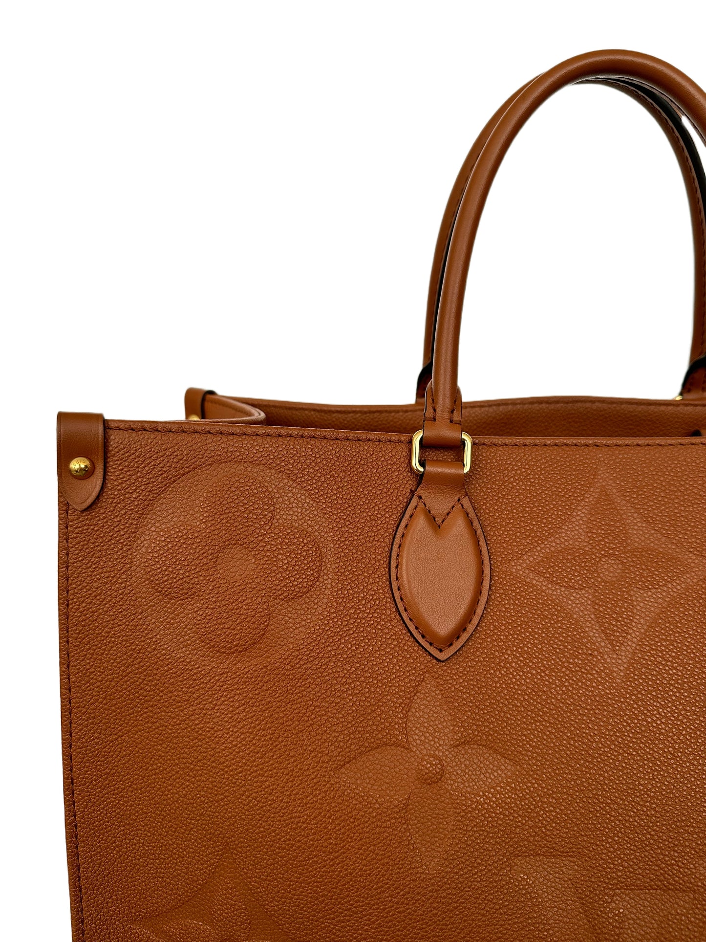 Louis Vuitton Empreinte Monogram Giant OnTheGo GM Tote Bag Cognac