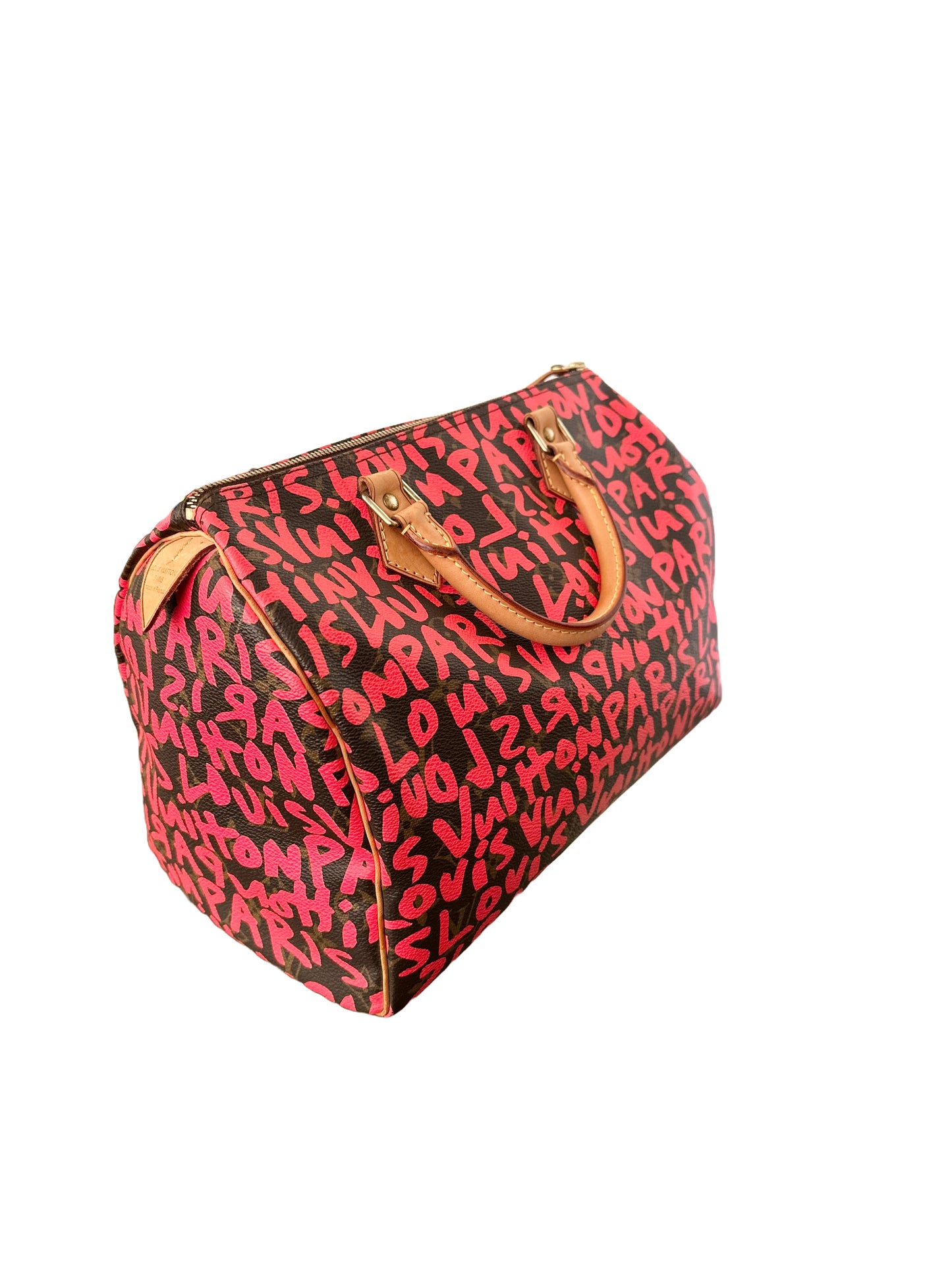Louis Vuitton Speedy 30 Monogram Graffiti Fuchsia Pink