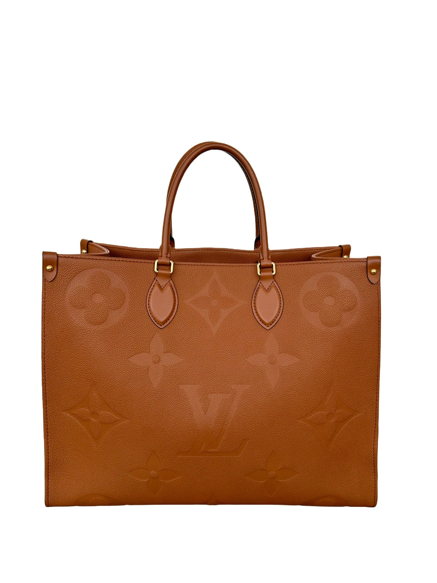 Louis Vuitton Empreinte Monogram Giant OnTheGo GM Tote Bag Cognac