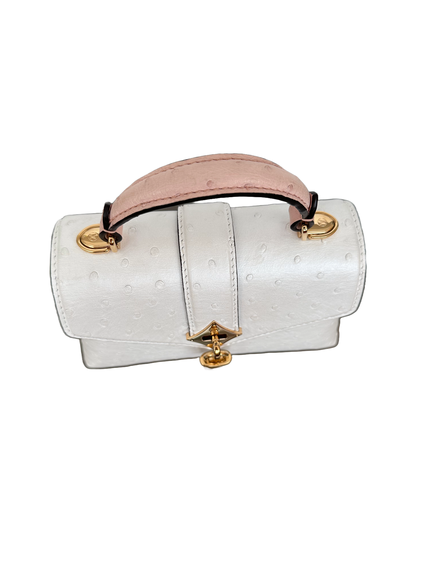 Louis Vuitton Rose des Vents Ostrich Mini Exotic Pearly White Sakura Pink