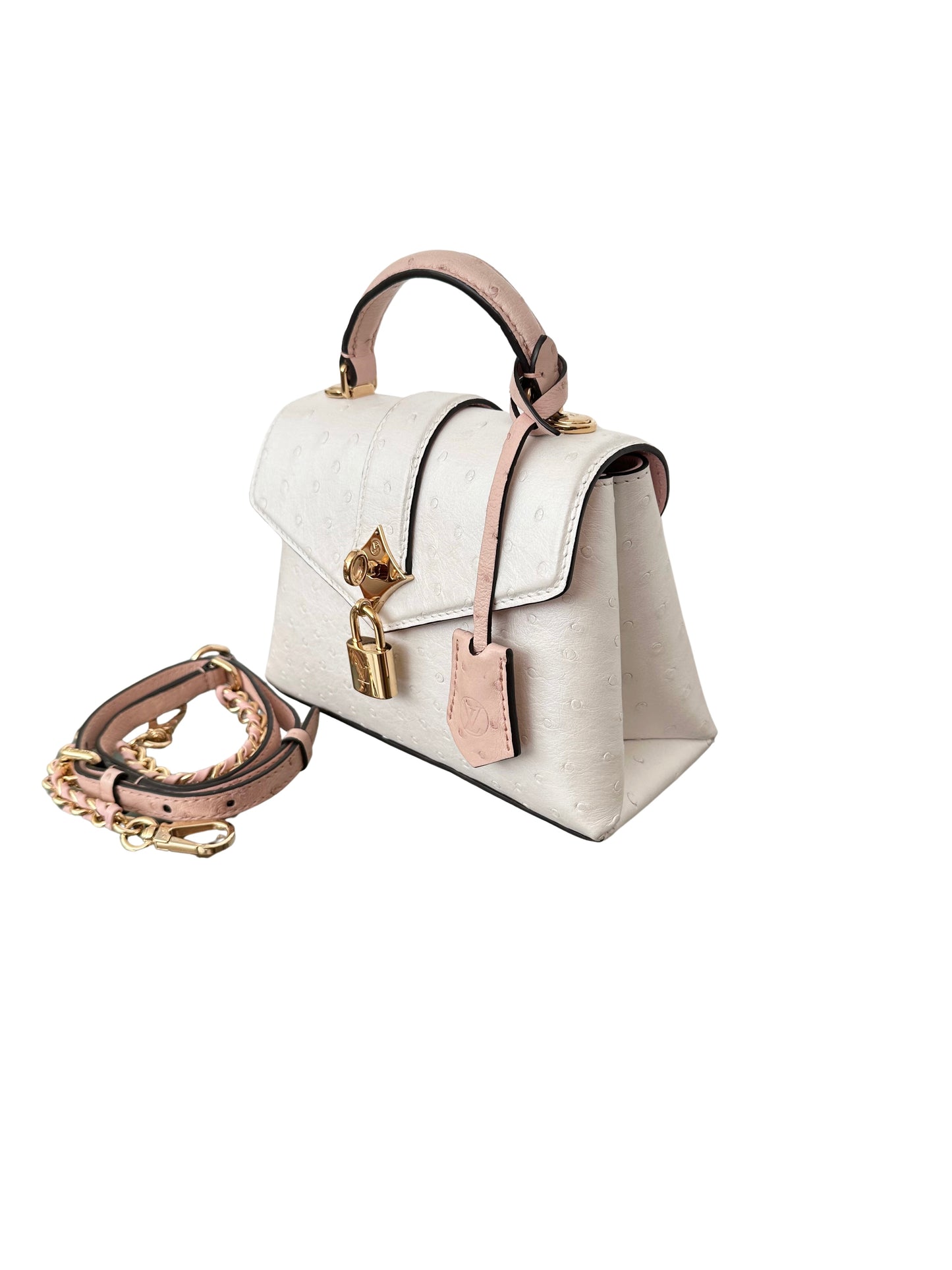 Louis Vuitton Rose des Vents Ostrich Mini Exotic Pearly White Sakura Pink