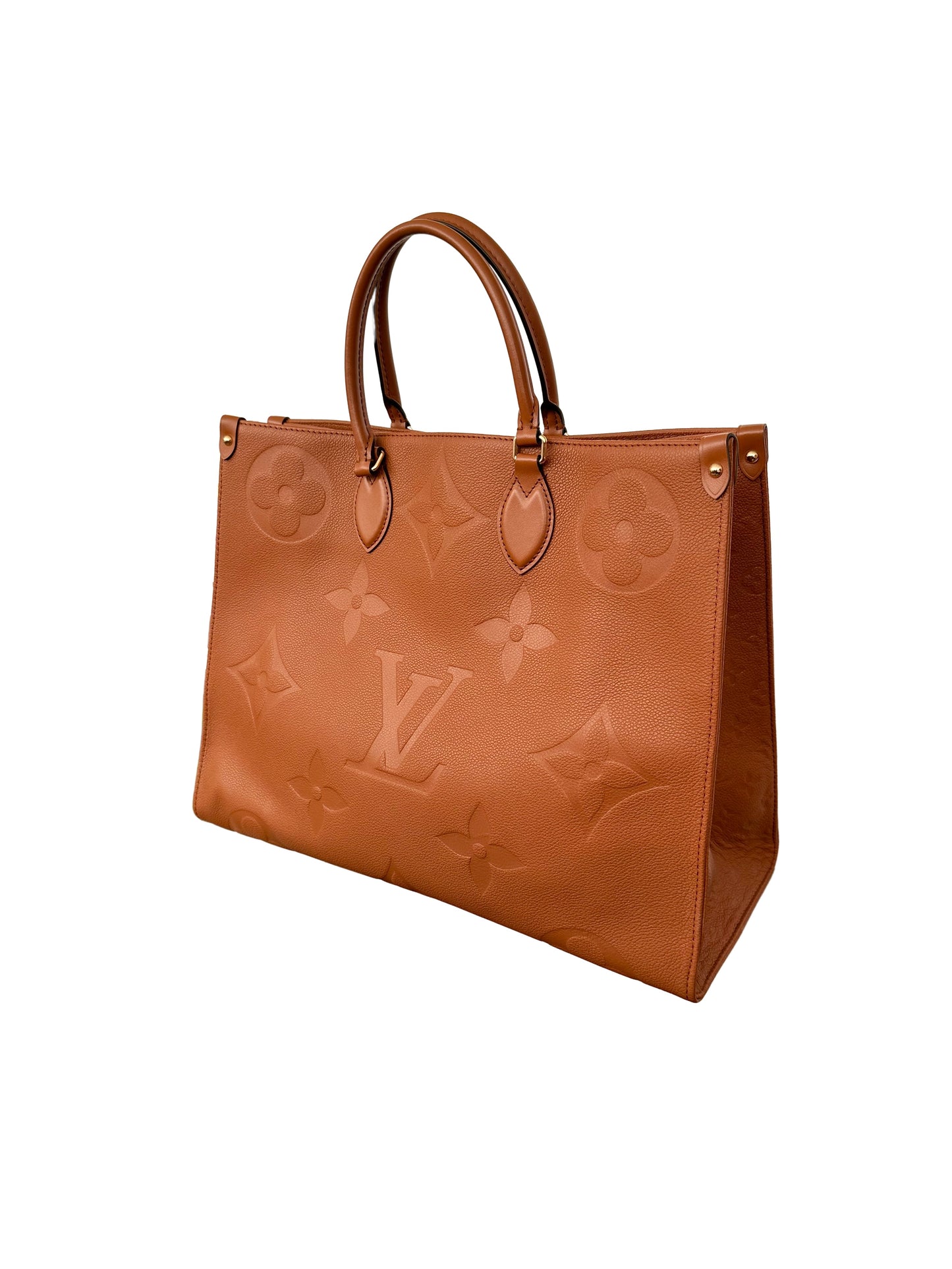 Louis Vuitton Empreinte Monogram Giant OnTheGo GM Tote Bag Cognac