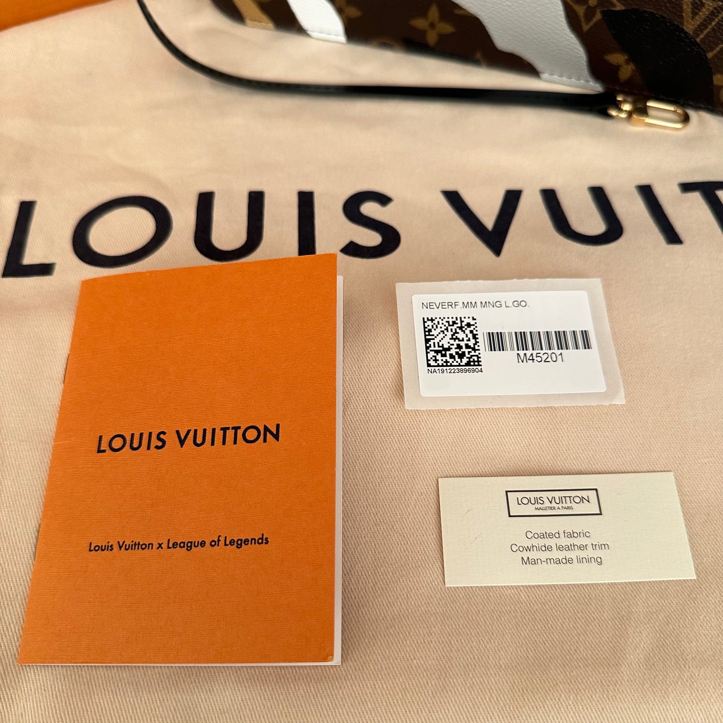 Louis Vuitton x LOL Monogram Neverfull MM Gold Silver