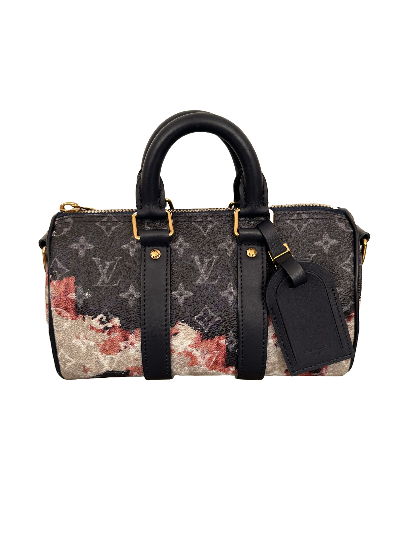 Louis Vuitton Ink Blue Multicolor Keepall 25 Monogram Bleach