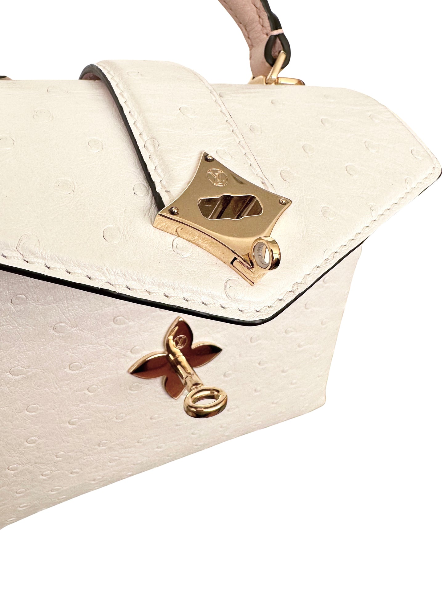 Louis Vuitton Rose des Vents Ostrich Mini Exotic Pearly White Sakura Pink