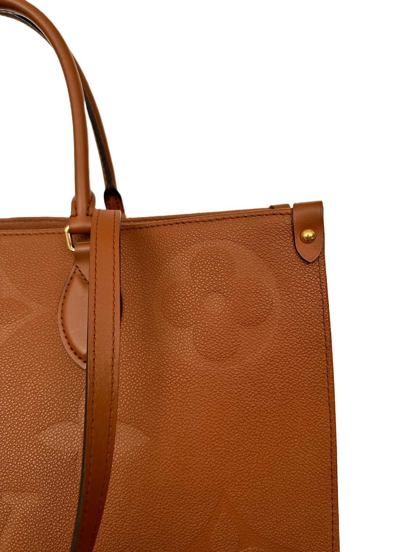 Louis Vuitton Empreinte Monogram Giant OnTheGo GM Tote Bag Cognac