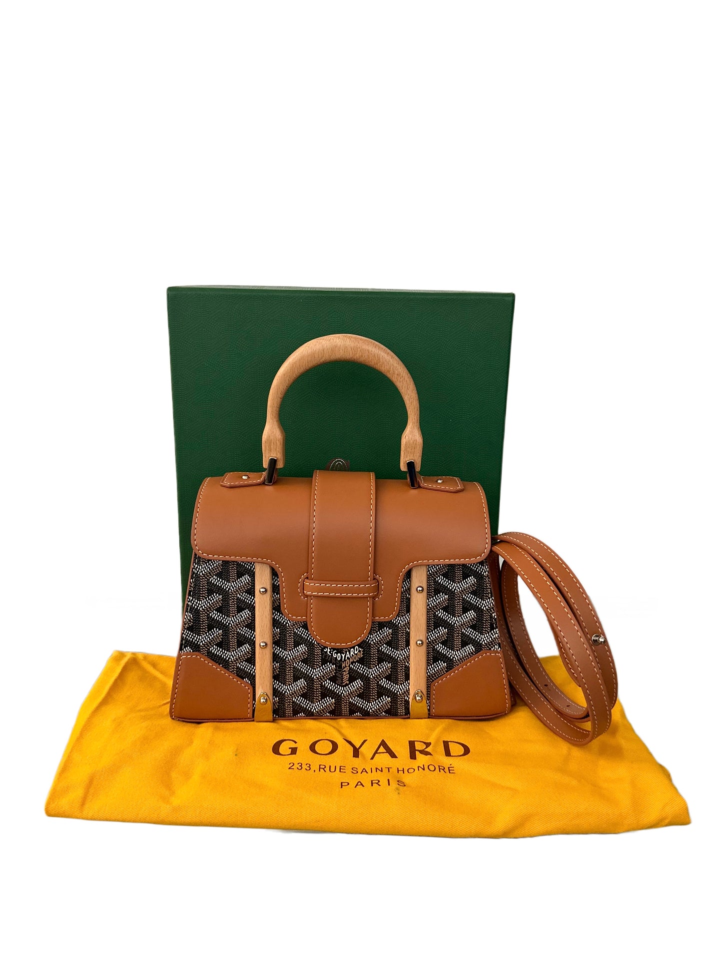 Goyard Saigon Mini Structured Brown Tan Black