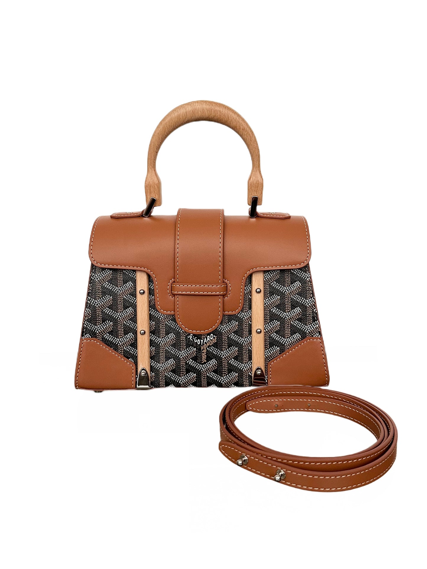 Goyard Saigon Mini Structured Brown Tan Black