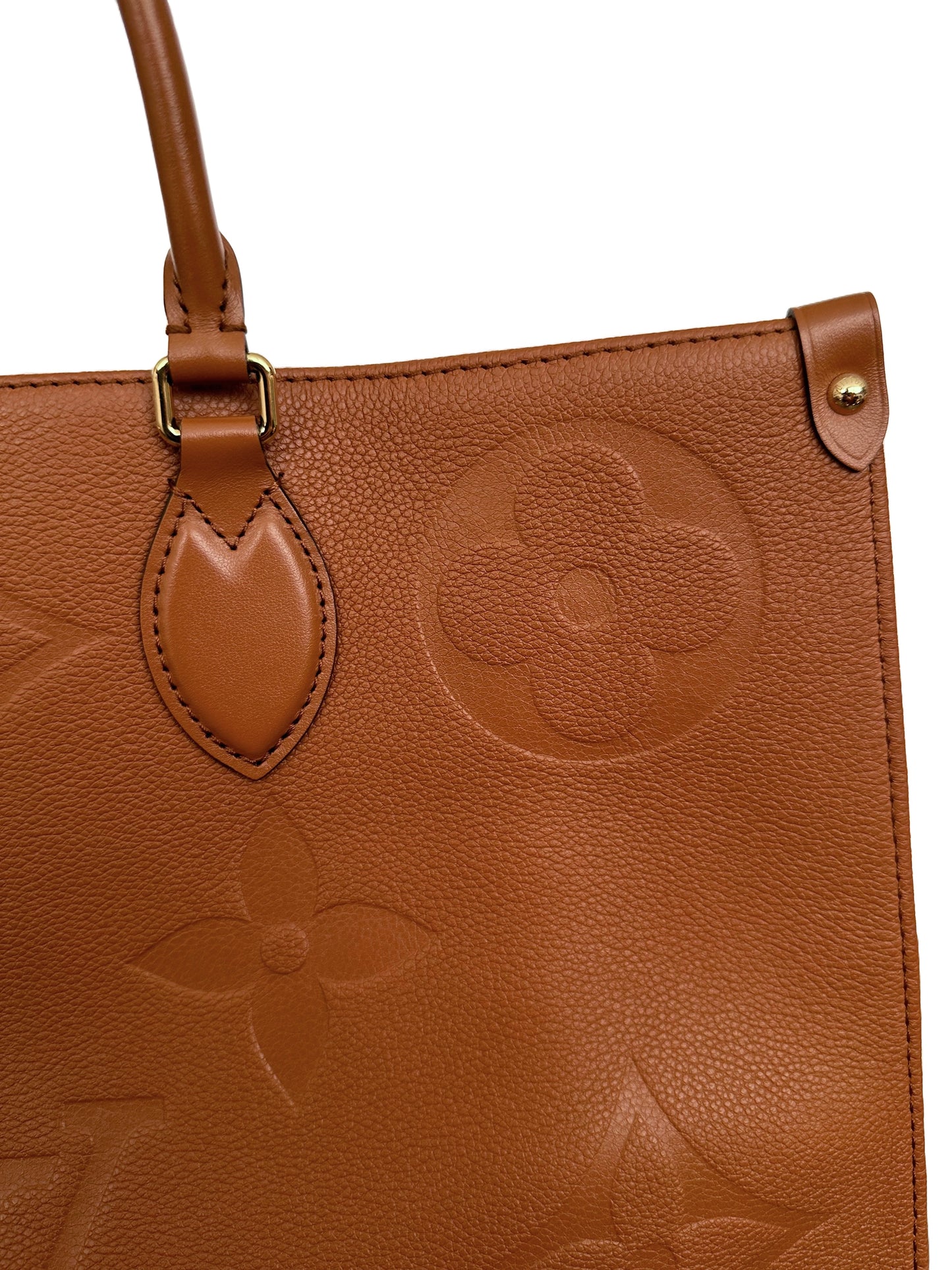 Louis Vuitton Empreinte Monogram Giant OnTheGo GM Tote Bag Cognac
