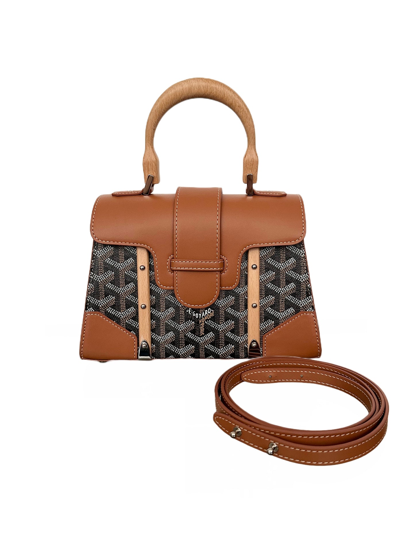 Goyard Saigon Mini Structured Brown Tan Black