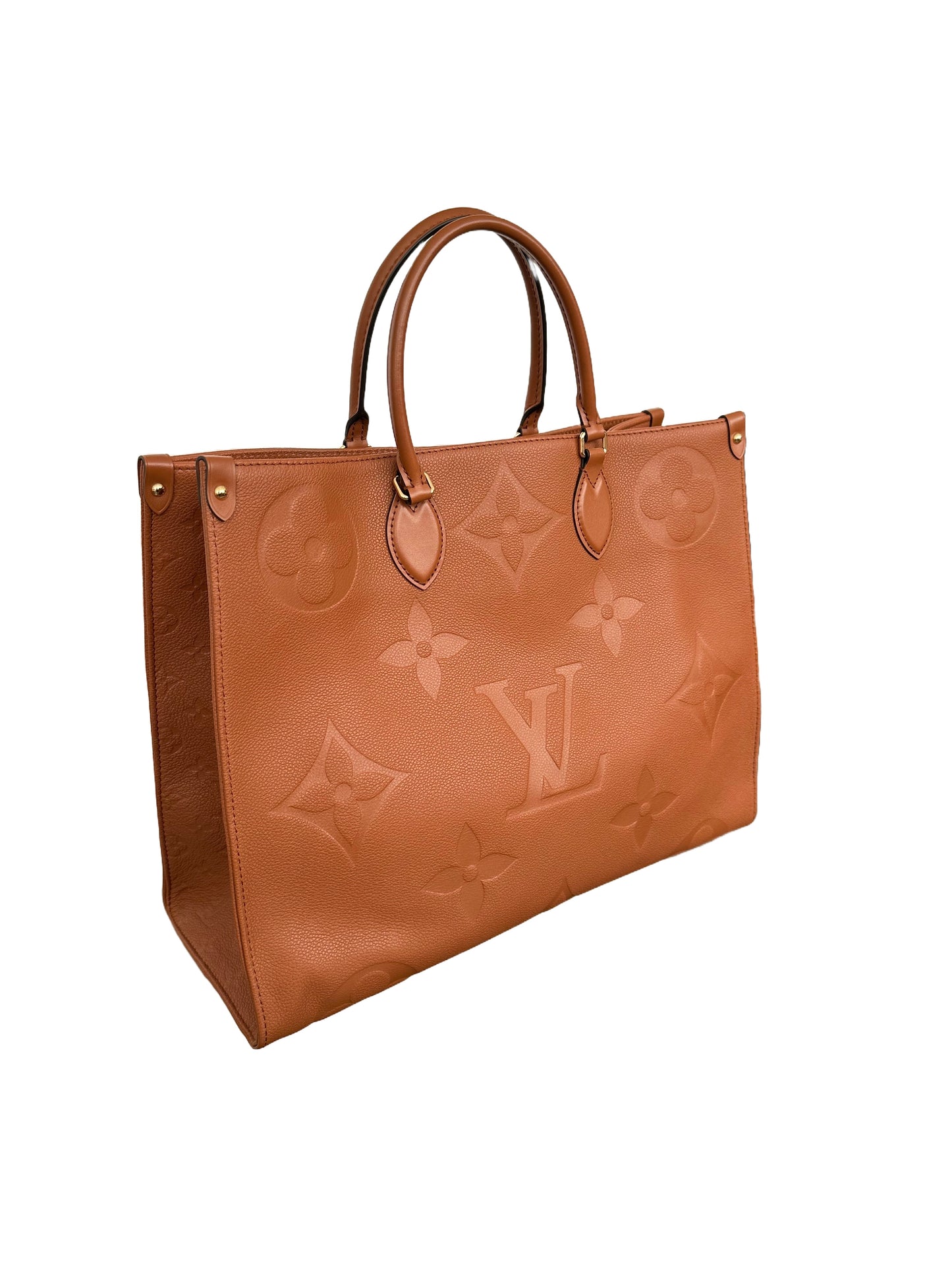 Louis Vuitton Empreinte Monogram Giant OnTheGo GM Tote Bag Cognac