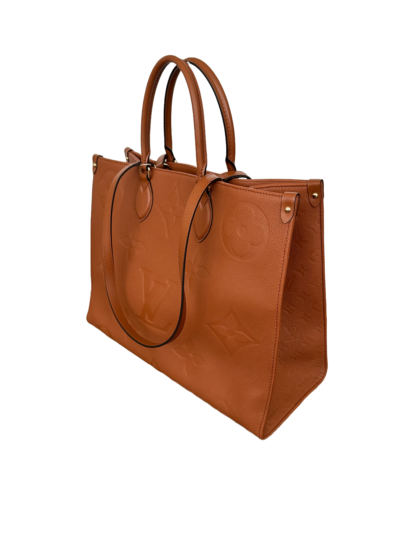 Louis Vuitton Empreinte Monogram Giant OnTheGo GM Tote Bag Cognac