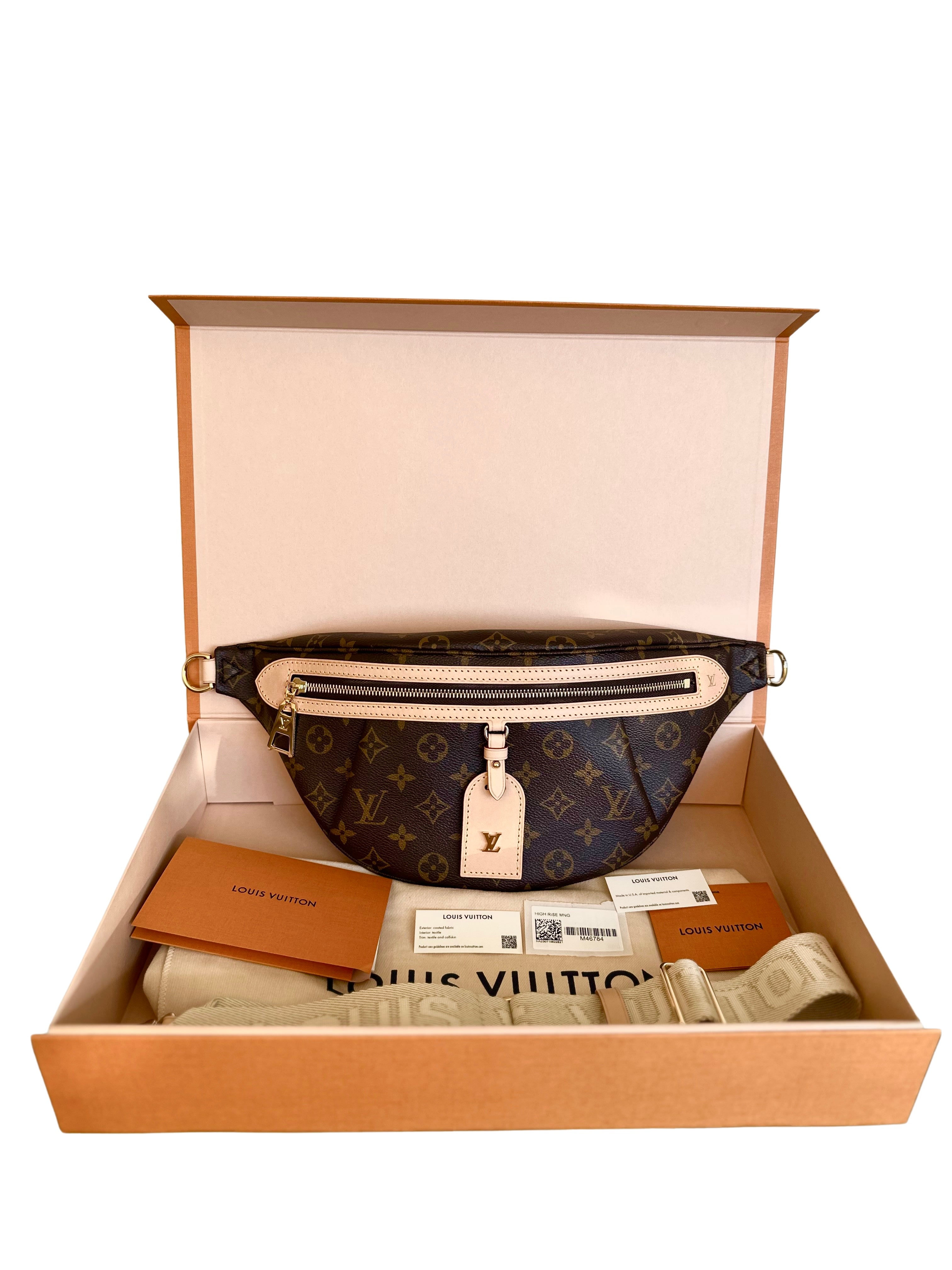 Louis Vuitton, Bags, Louis Vuitton High Rise Bumbag Monogram Bag Crossbody  Shoulder Waist Purse Lv
