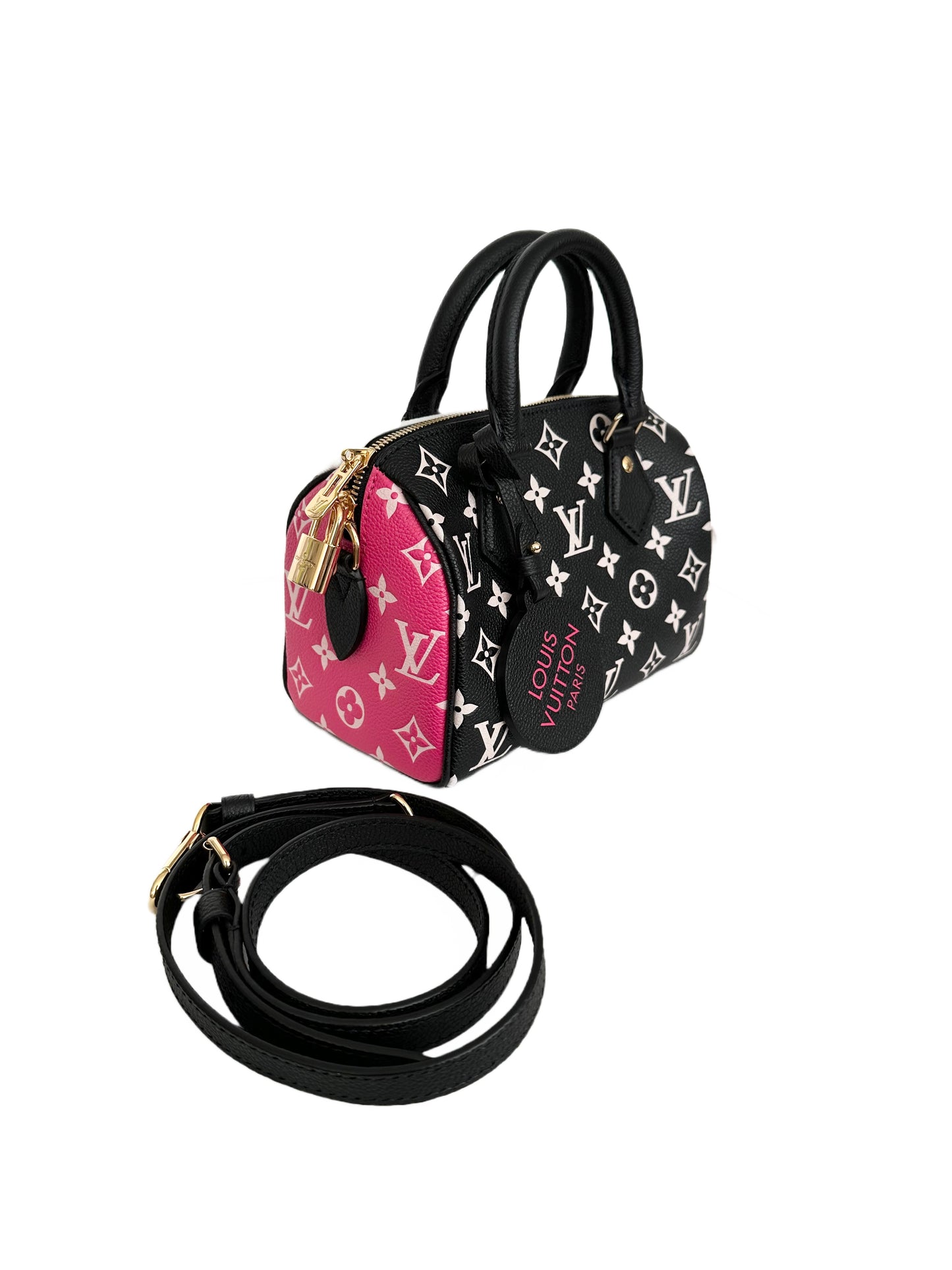 Louis Vuitton Spring In The City Speedy Bandouliere 20 Black White Pink