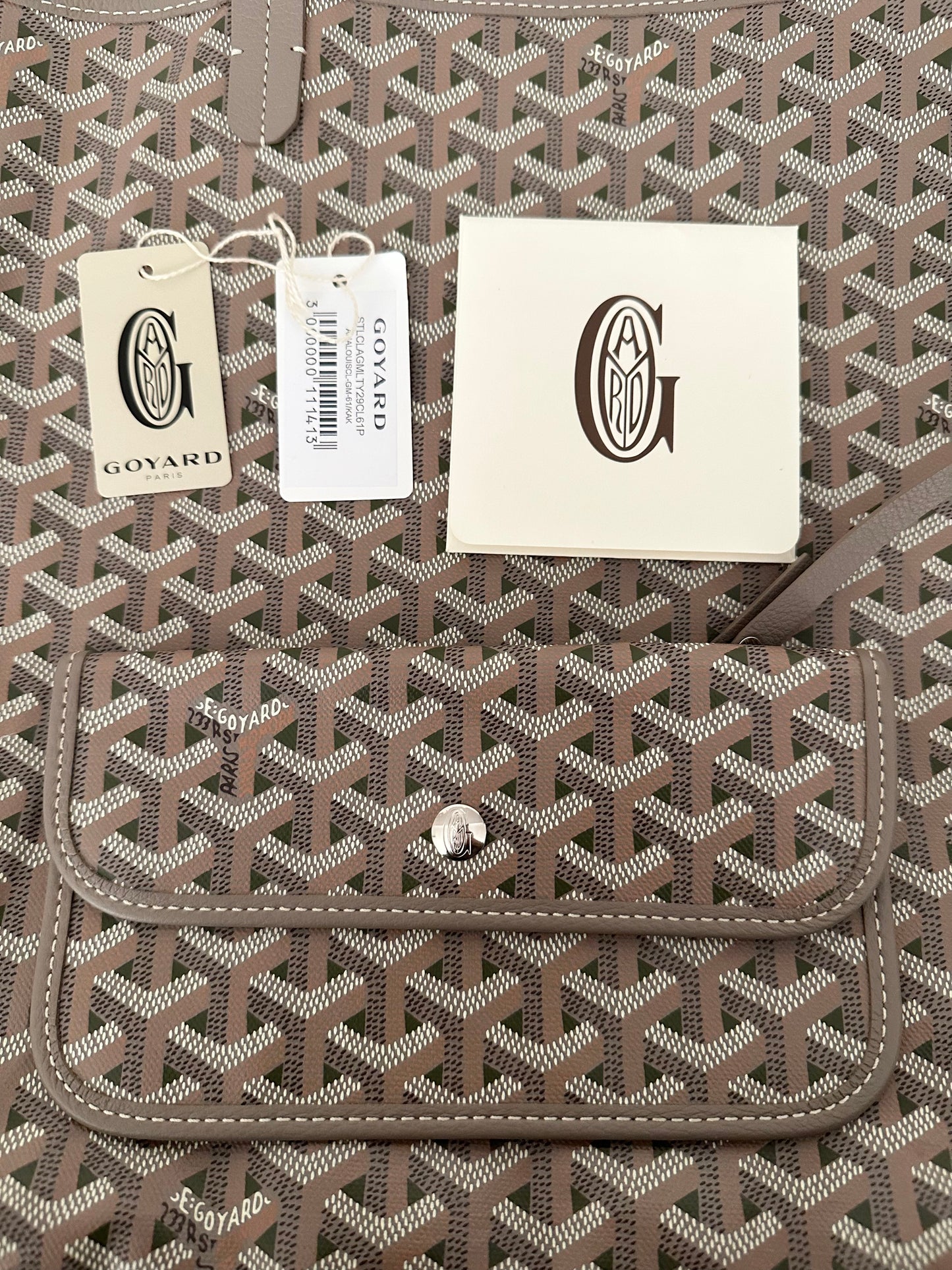 Goyard Saint Louis Claire Voie GM Tote Bag Grege Khaki Limited Edition
