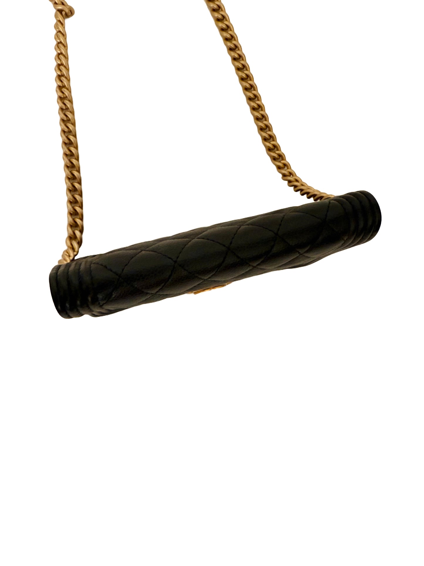 Chanel Caviar Quilted Boy Wallet on Chain Mini Black