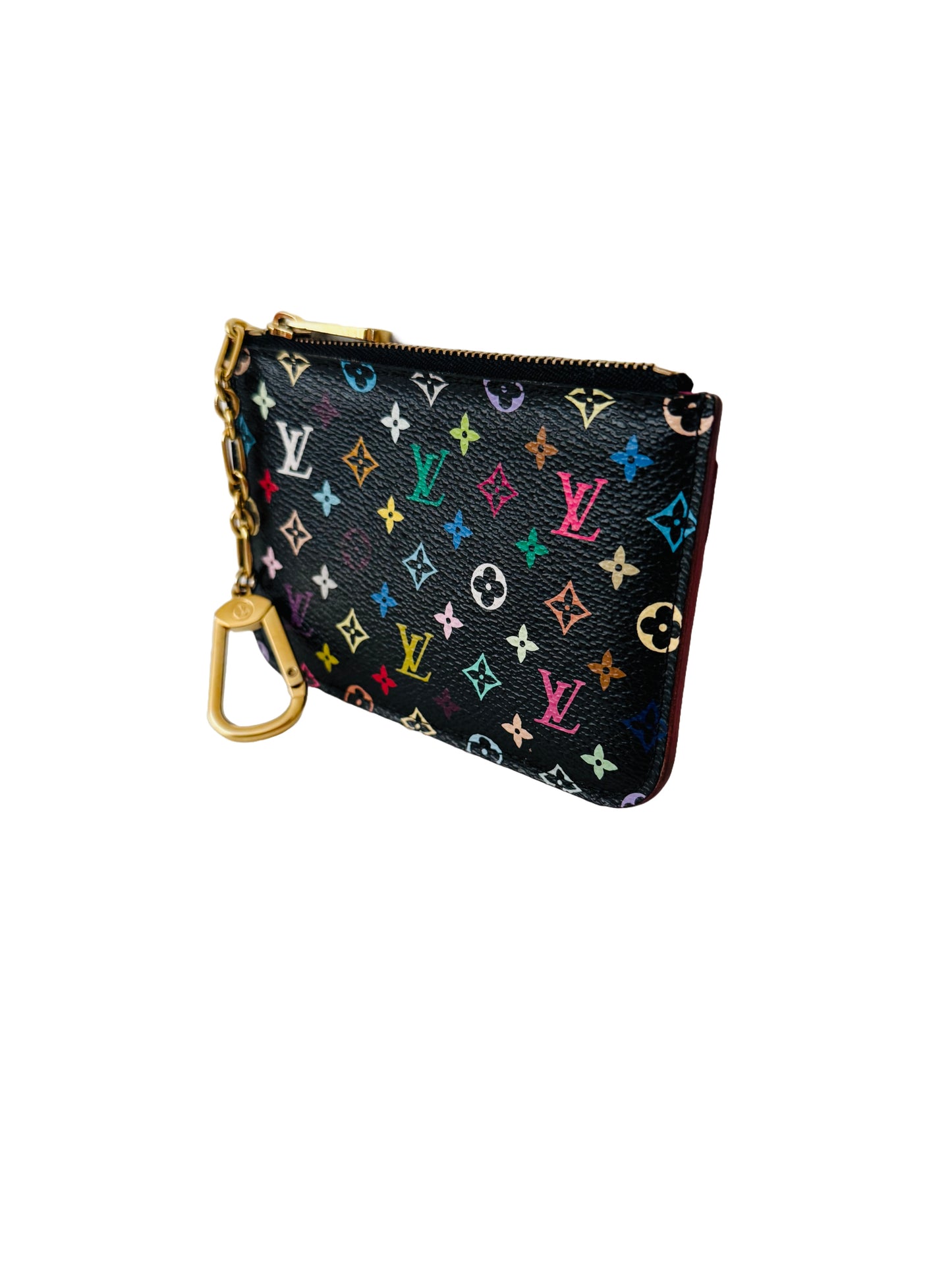 Louis Vuitton Multicolor Black Pochette Cles Coin Case Wallet