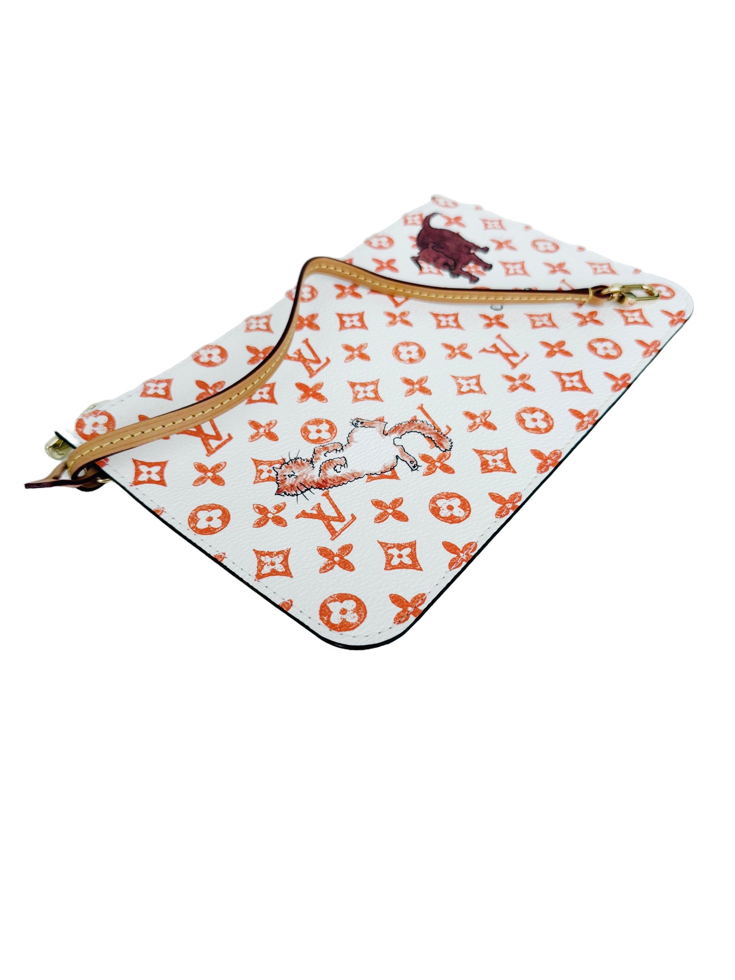 Louis Vuitton Catogram Neverfull Pochette Pouch White Monogram