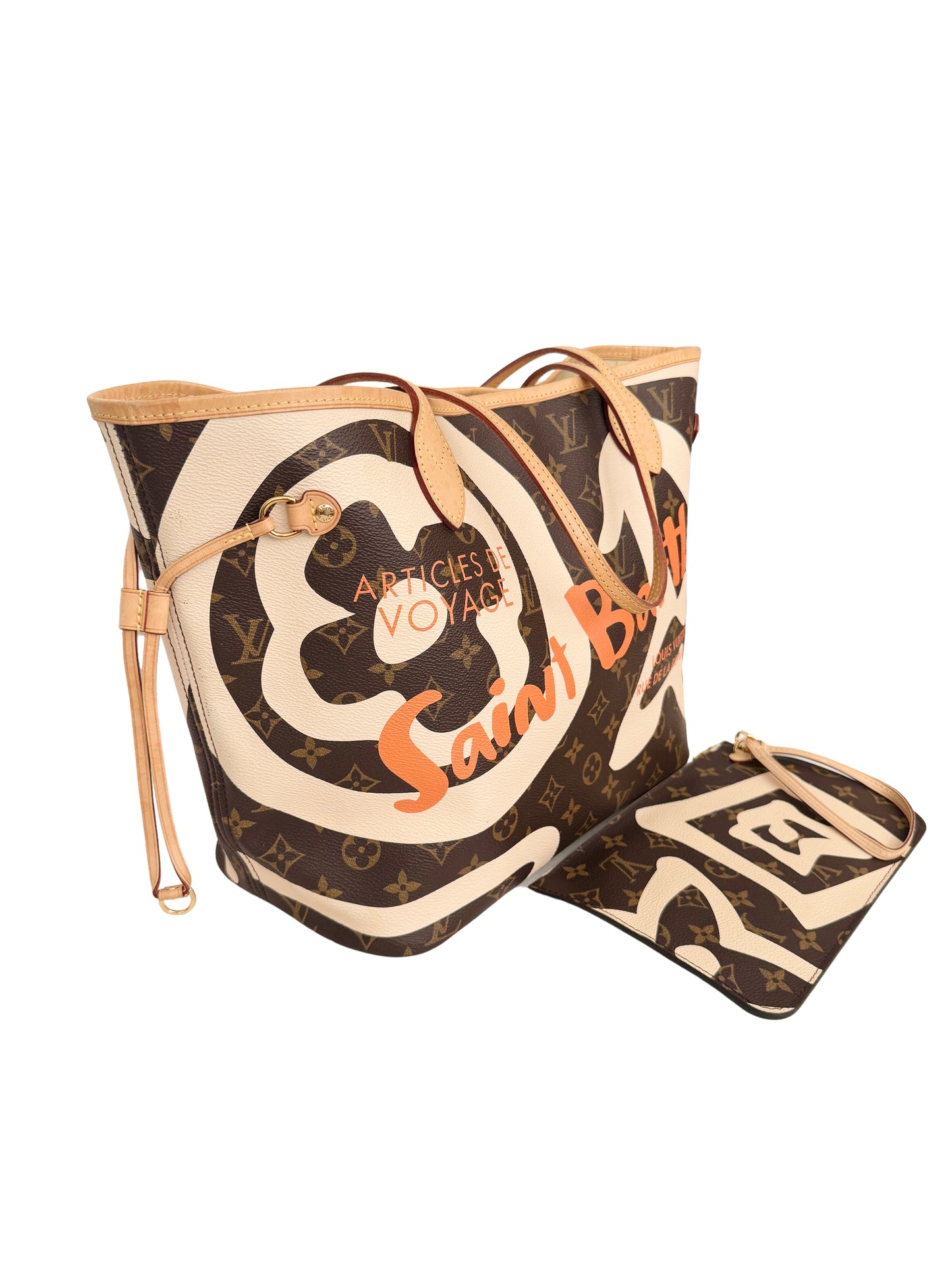 Louis Vuitton Cities Neverfull MM Saint Barth Tahitienne Cream Monogram