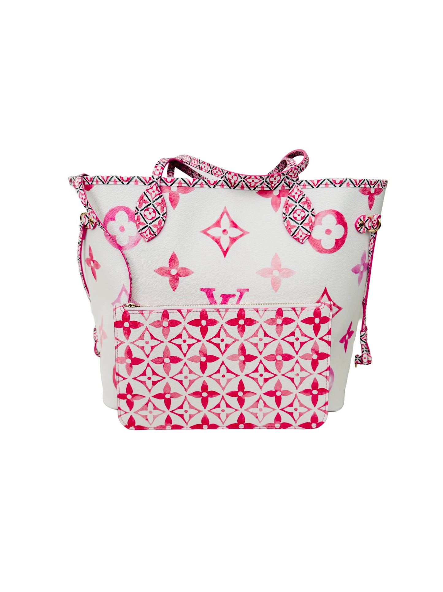 Louis Vuitton By the Pool Monogram Giant Neverfull MM Tote Rose Pink