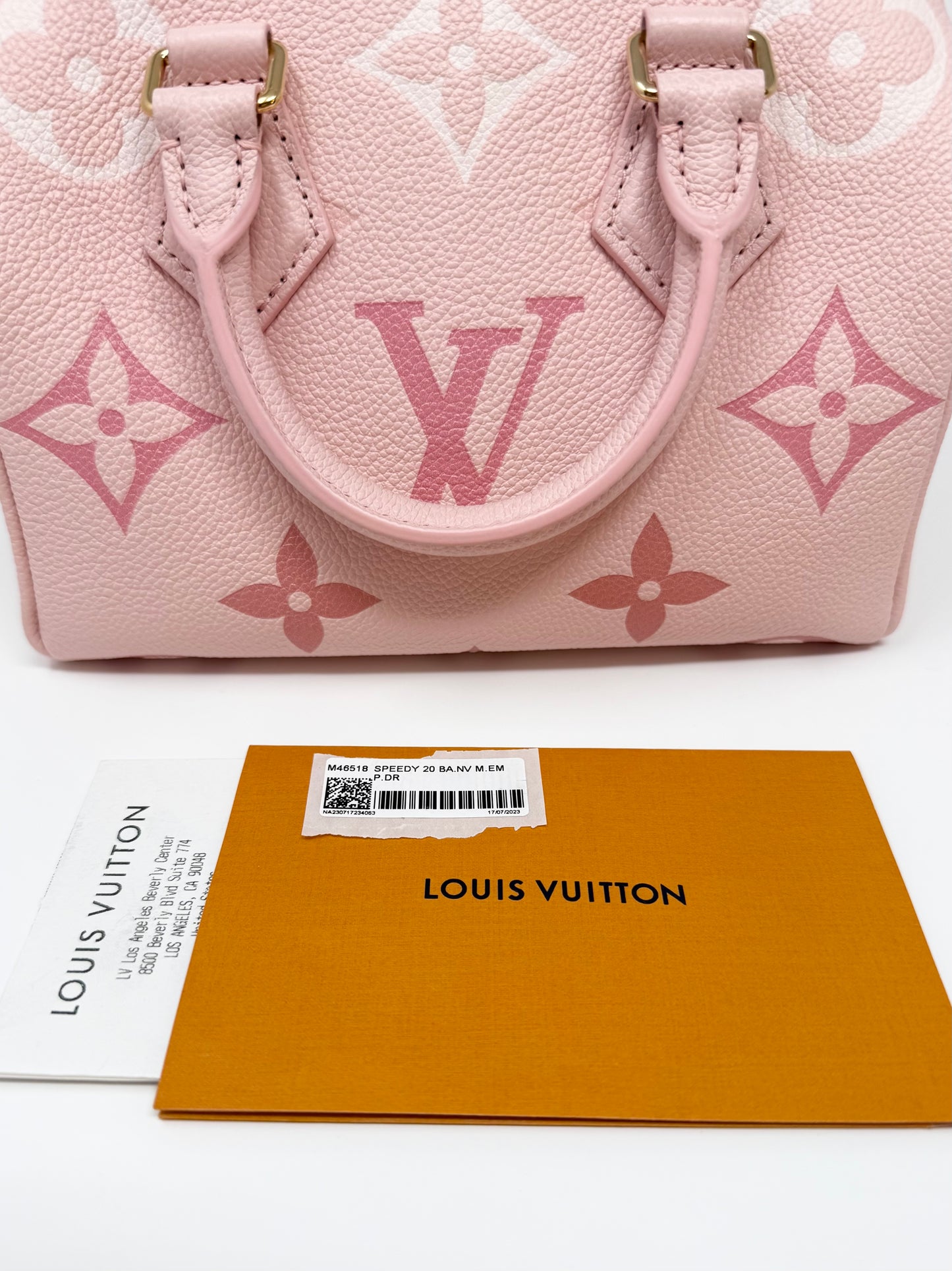 Louis Vuitton Speedy 20 Bandouliere Pink Degrade Monogram Empreinte By The Pool
