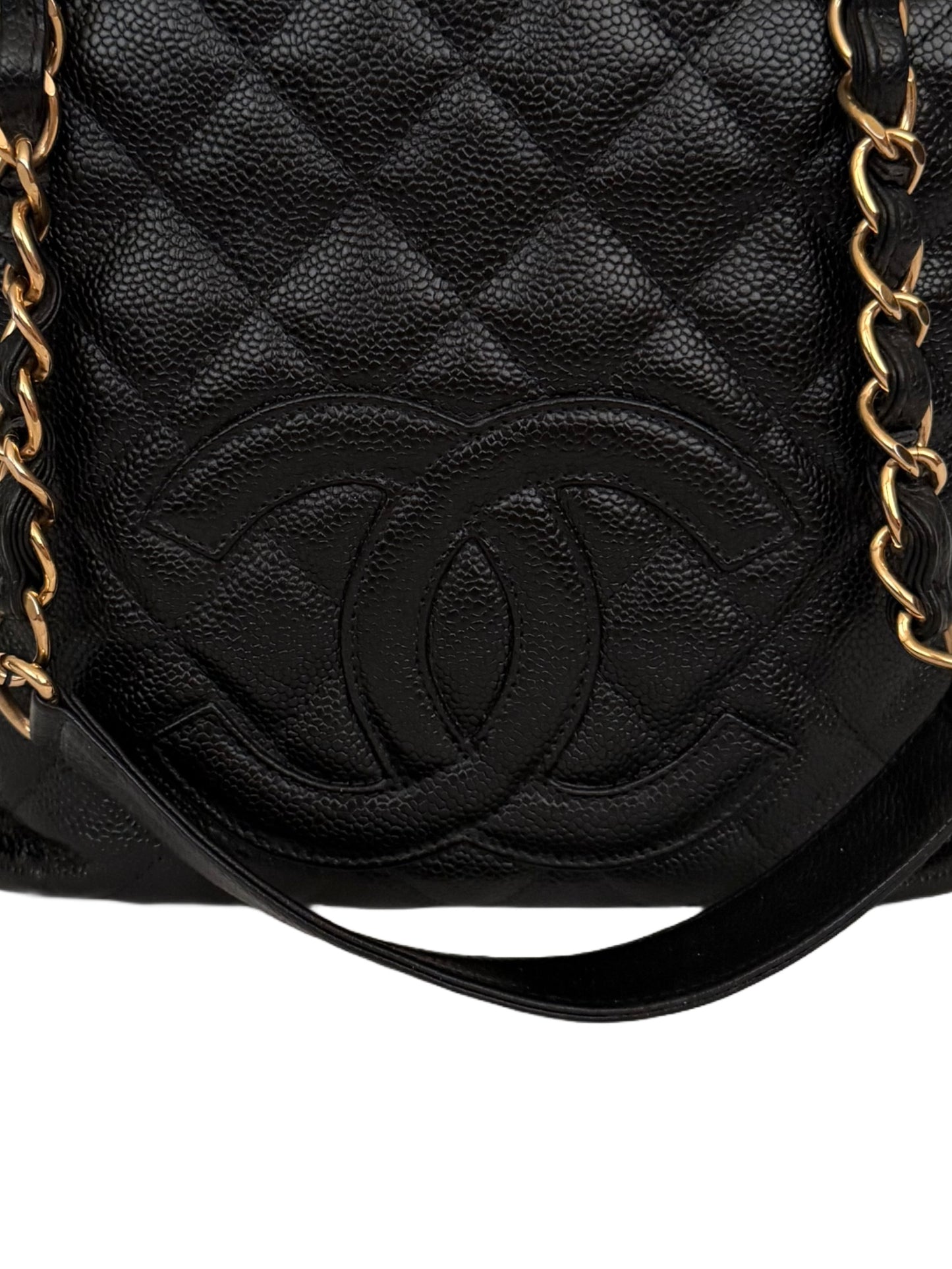 Chanel Petit Shopper Tote Quilted Black Caviar