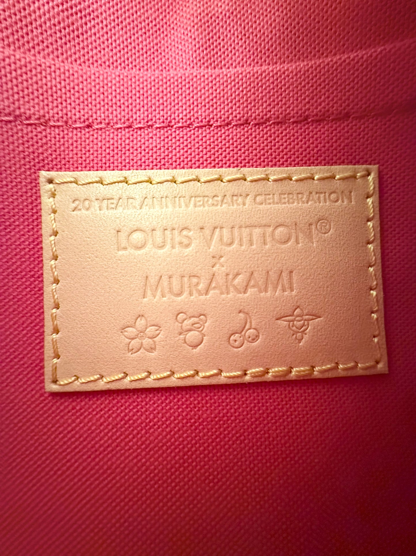 Louis Vuitton Takashi Murakami Multicolor MOCA Hands Neverfull Pochette Pouch