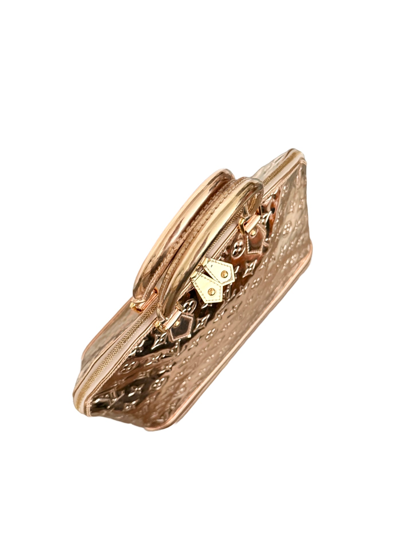 Louis Vuitton Monogram Miroir Alma GM Gold