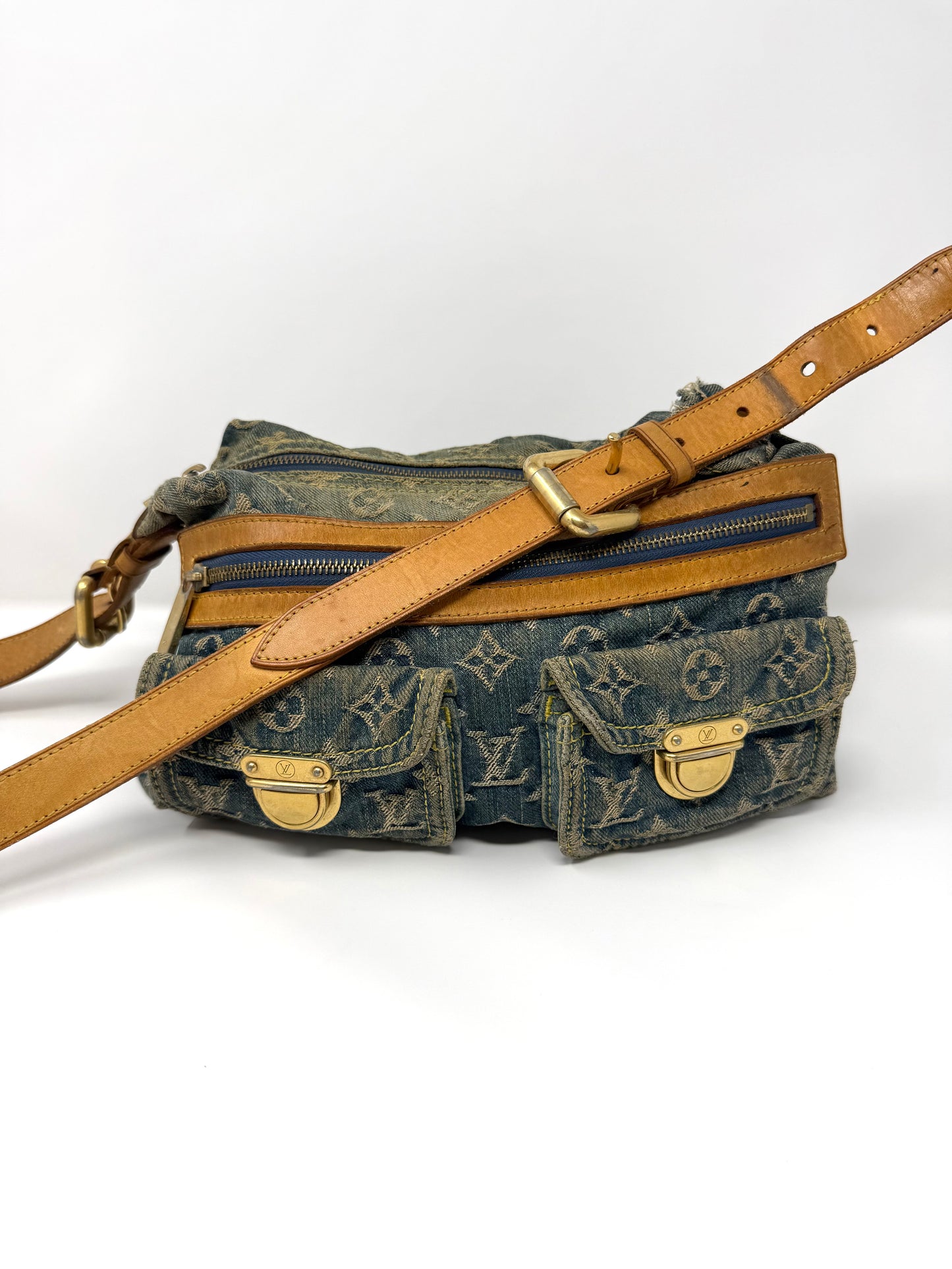 Louis Vuitton Monogram Denim Baggy PM Blue