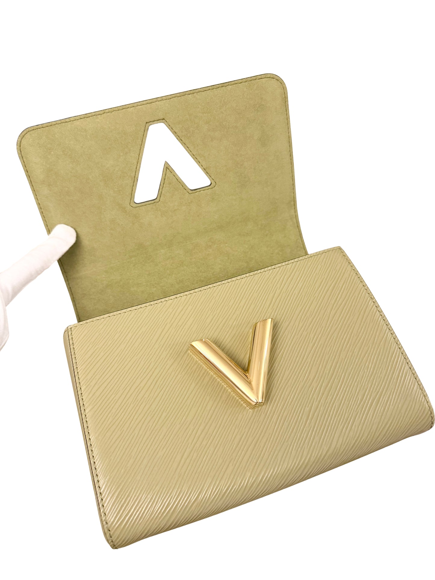 Louis Vuitton Twist MM and Twisty Green White Khaki Quartz