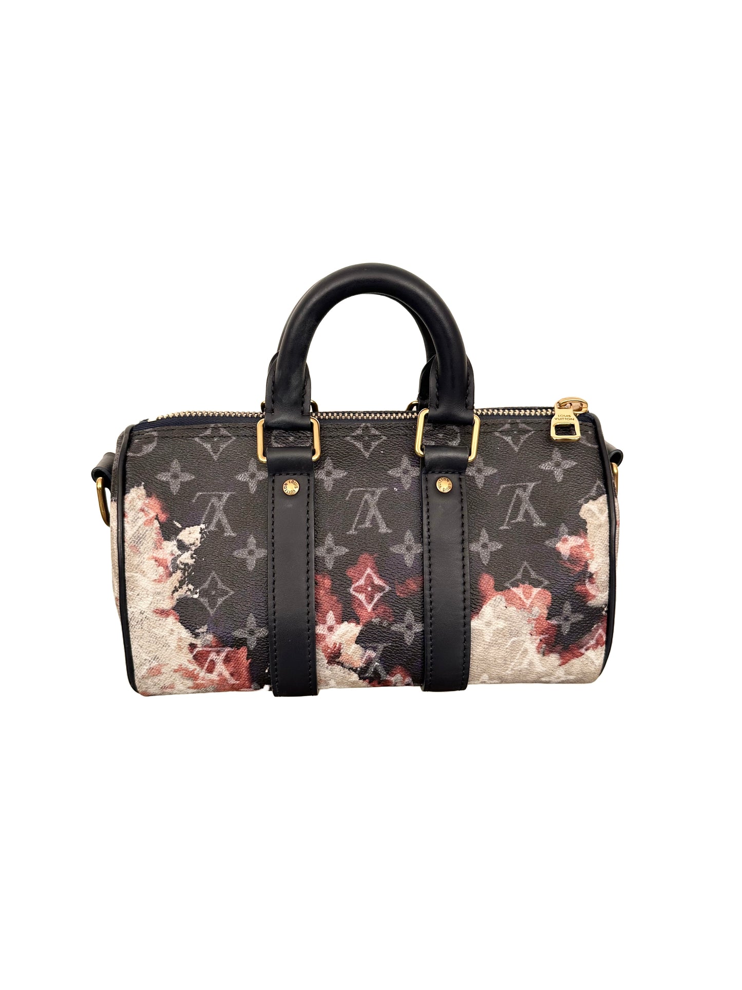 Louis Vuitton Ink Blue Multicolor Keepall 25 Monogram Bleach