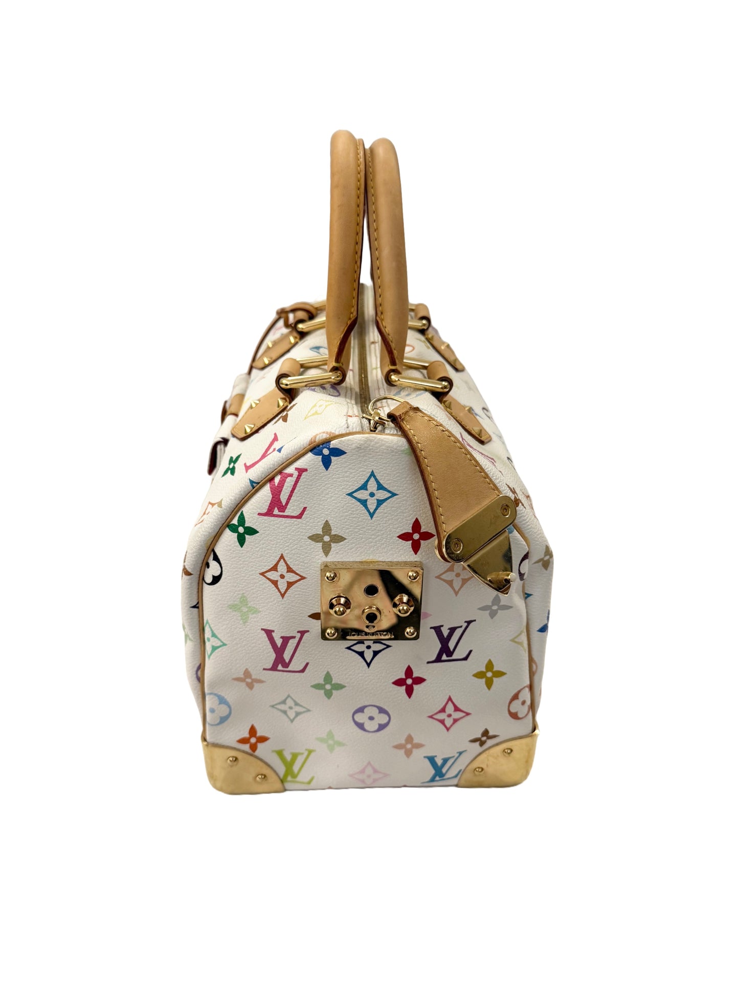 Louis Vuitton Takashi Murakami Multicolor Speedy 30 Monogram White
