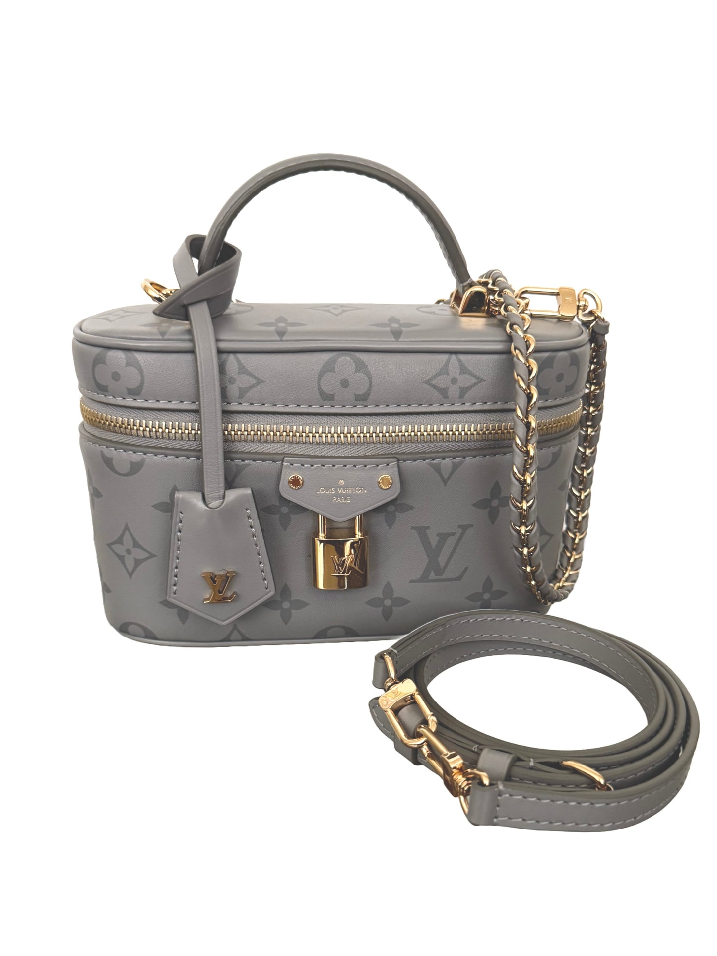 Louis Vuitton Vanity Chain Pouch Ink Trianon Gray