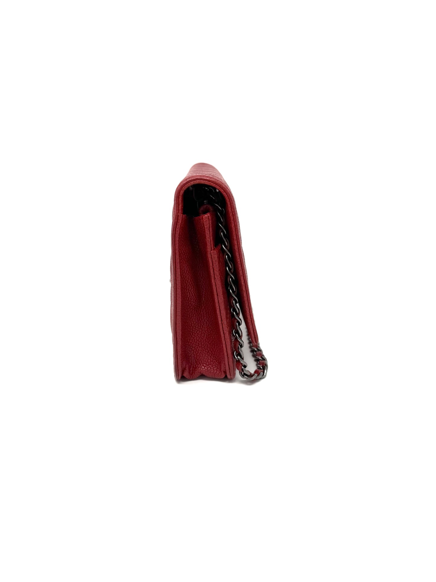 Chanel Boy Wallet On Chain Red Caviar