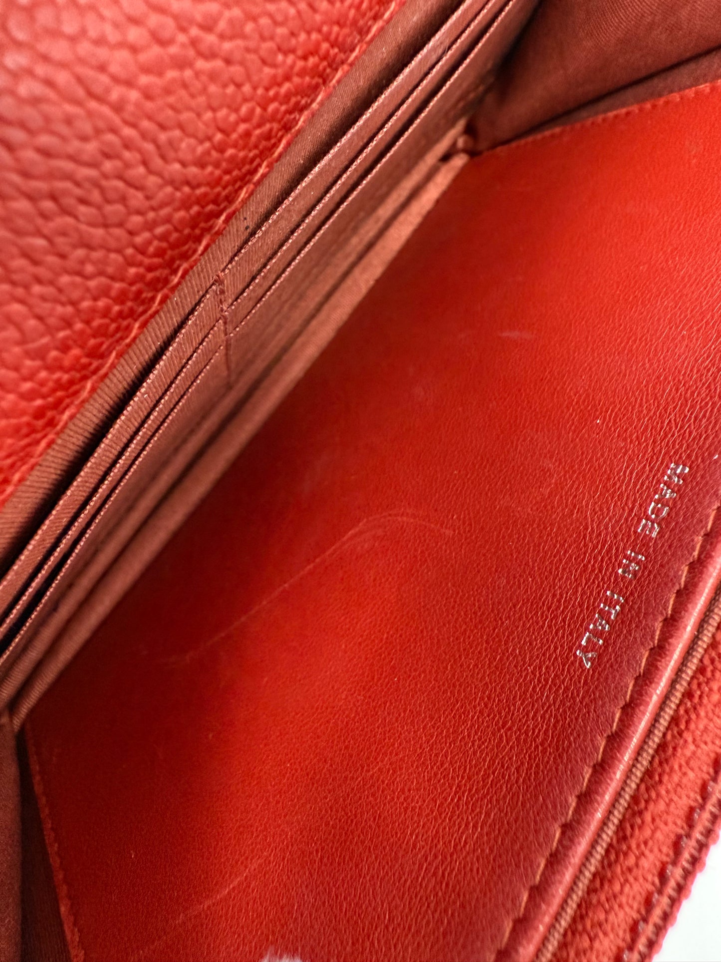 Chanel Boy Wallet On Chain Red Caviar