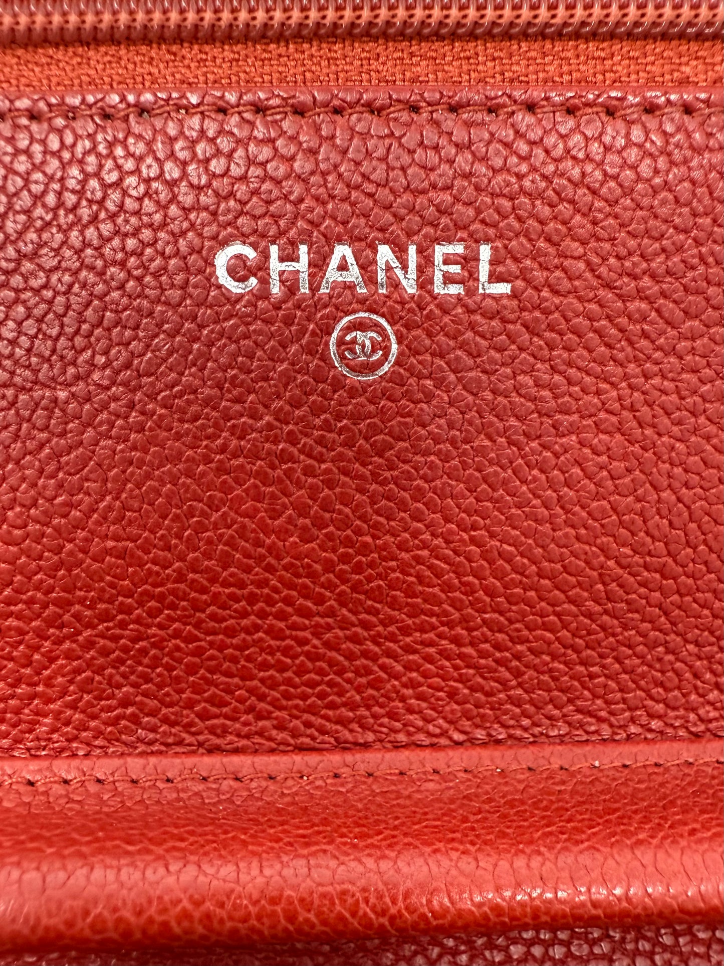 Chanel Boy Wallet On Chain Red Caviar