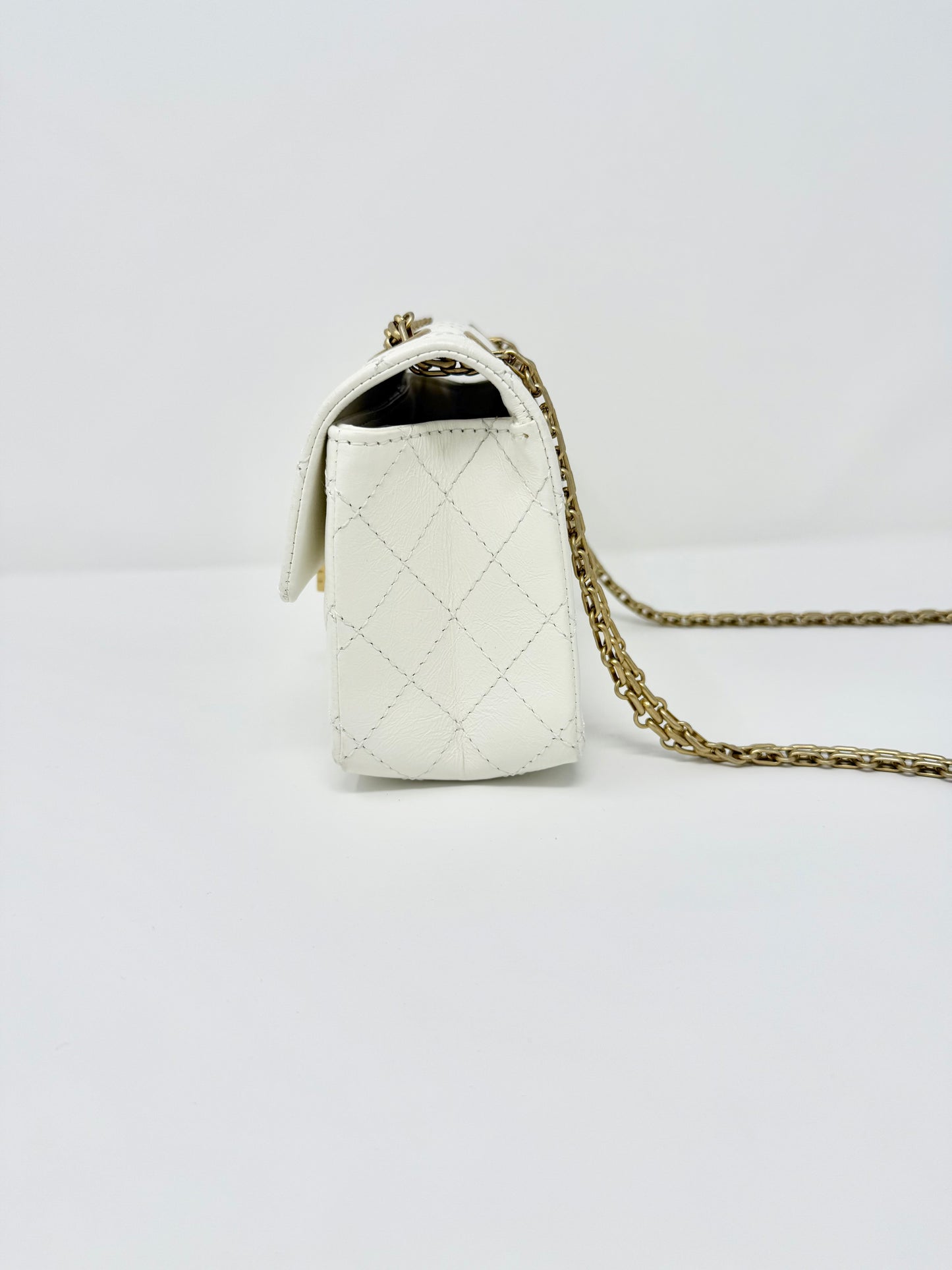 CHANEL Mini 2.55 Reissue Classic Flap White
