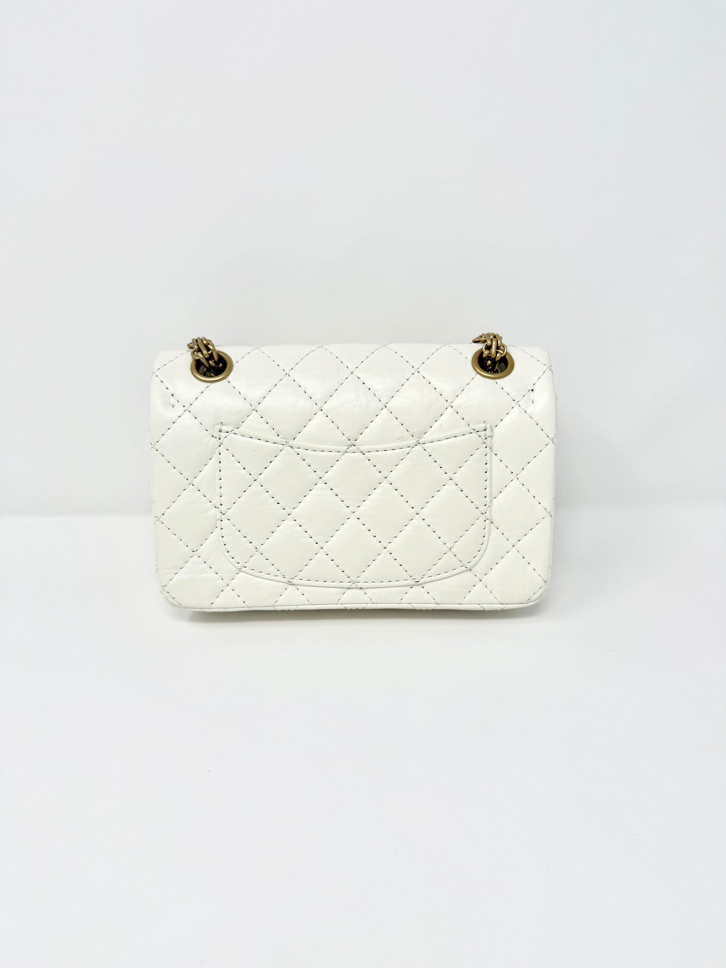 CHANEL Mini 2.55 Reissue Classic Flap White