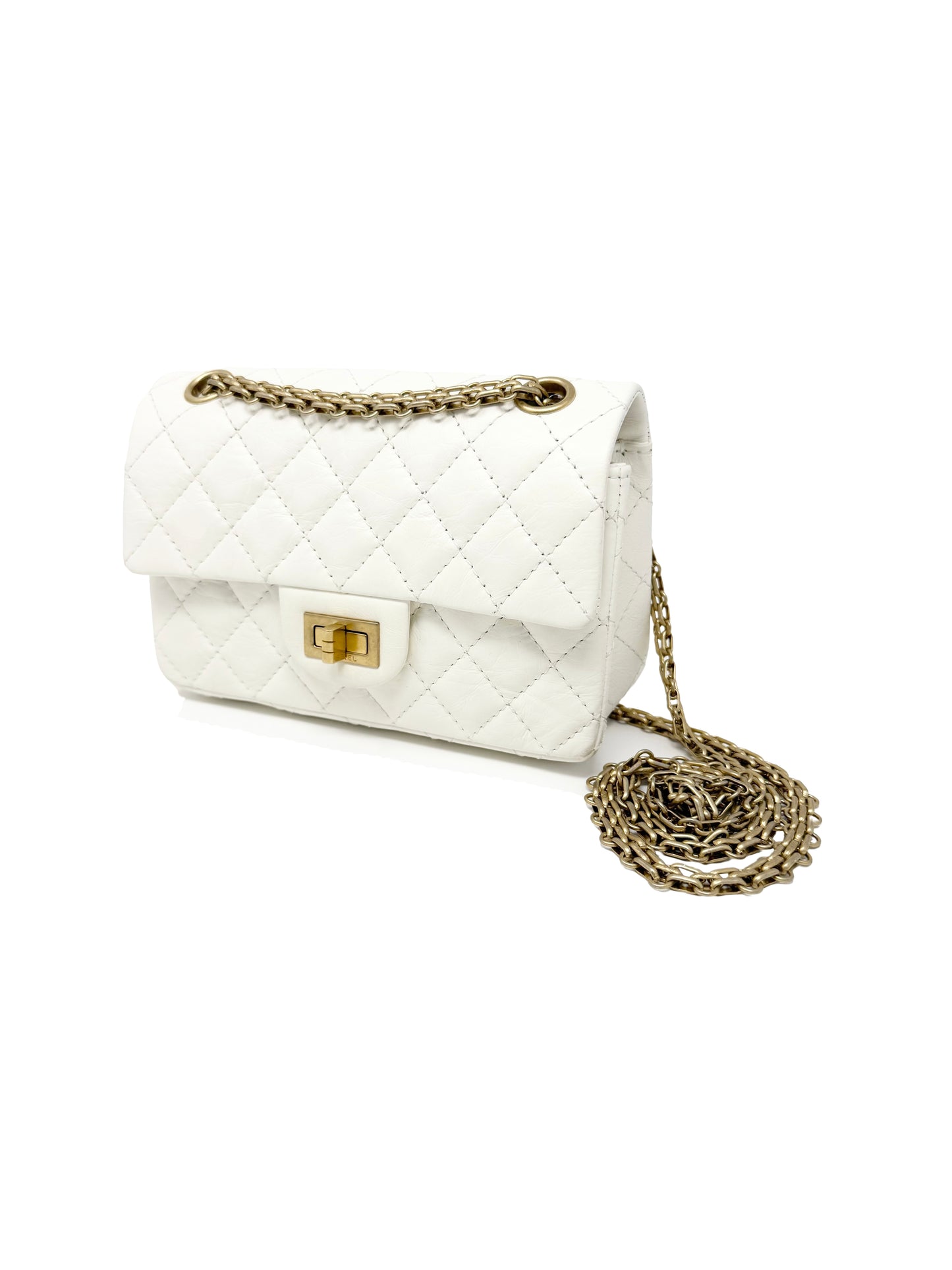 CHANEL Mini 2.55 Reissue Classic Flap White
