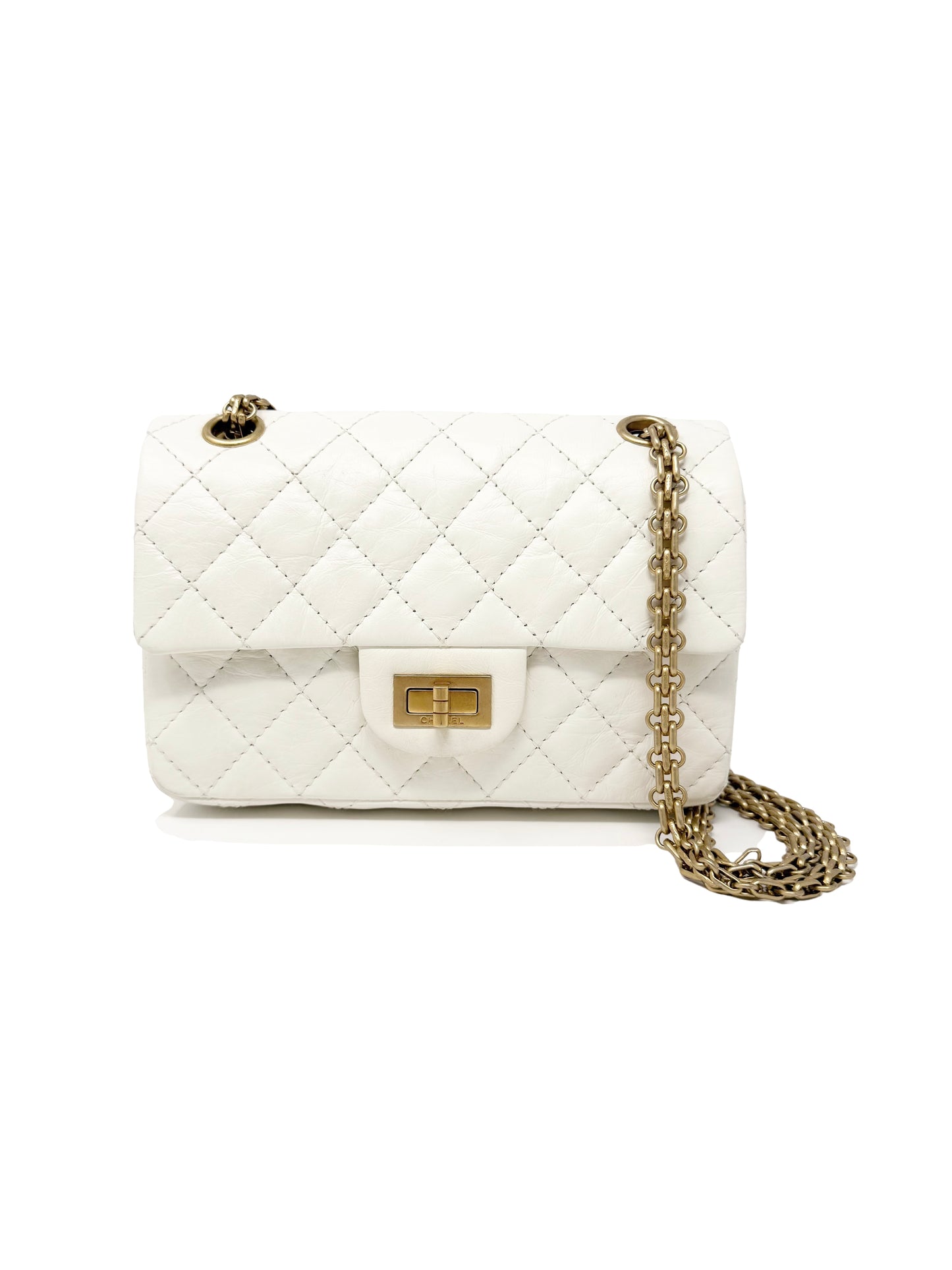 CHANEL Mini 2.55 Reissue Classic Flap White