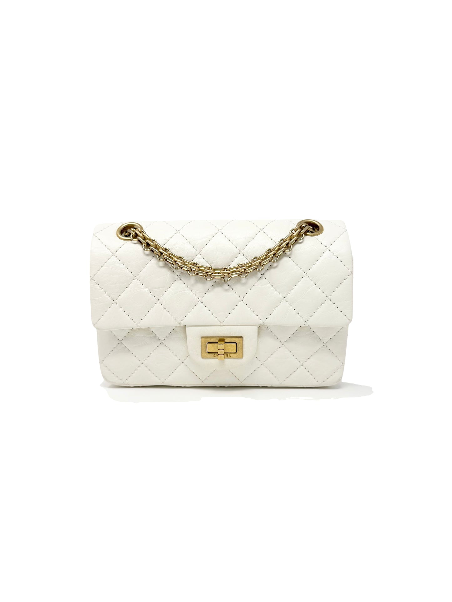 CHANEL Mini 2.55 Reissue Classic Flap White