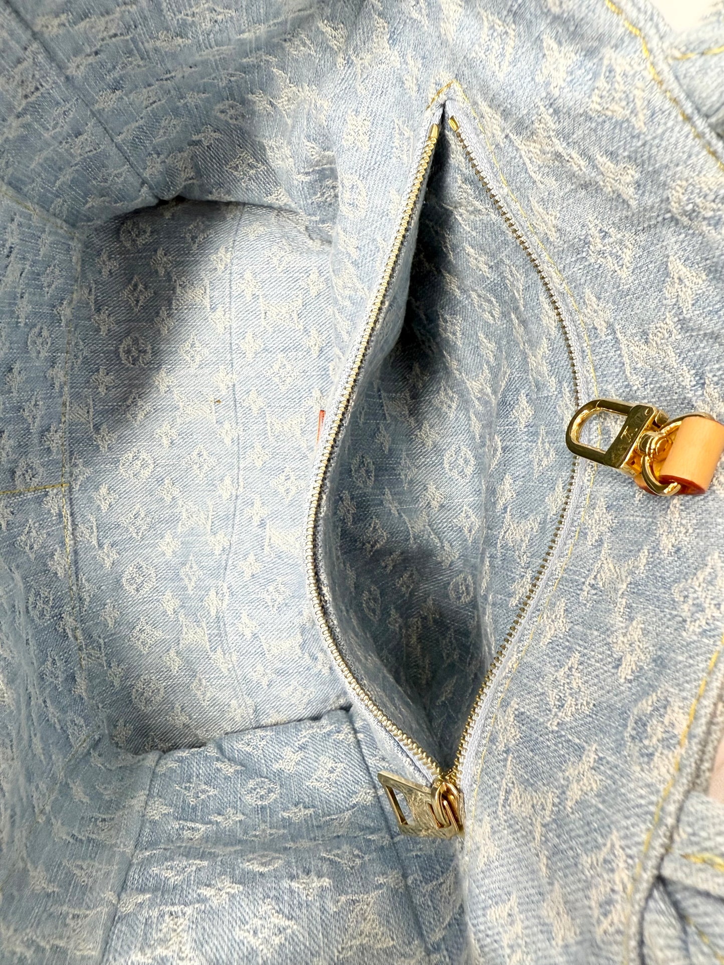 Louis Vuitton OnTheGo PM Let Go Denim By The Pool Sky Blue