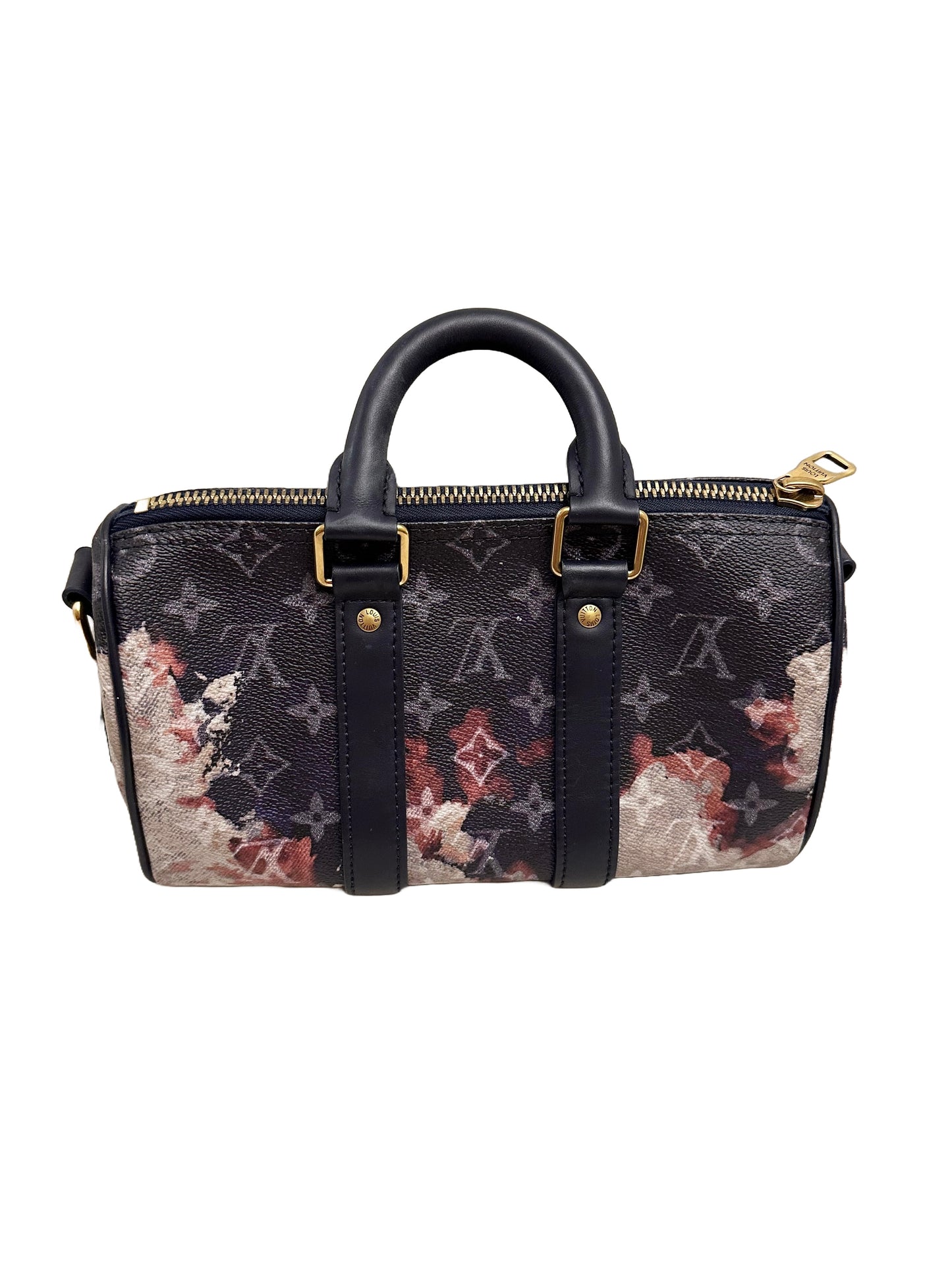 Louis Vuitton Ink Blue Multicolor Keepall 25 Monogram Bleach