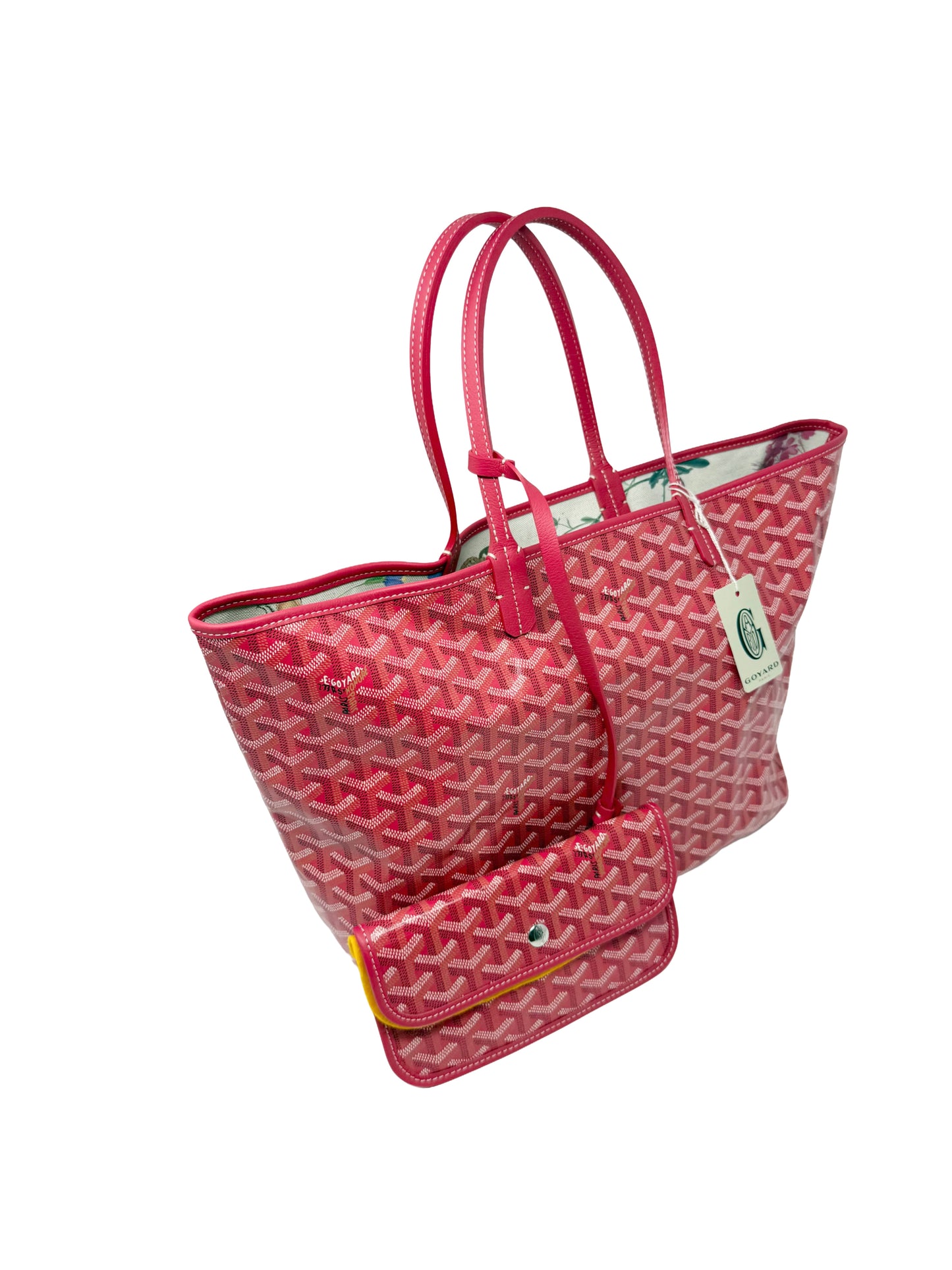 Goyard Saint Louis PM Tote Le Jardin Fuschia Pink Garden Reversible